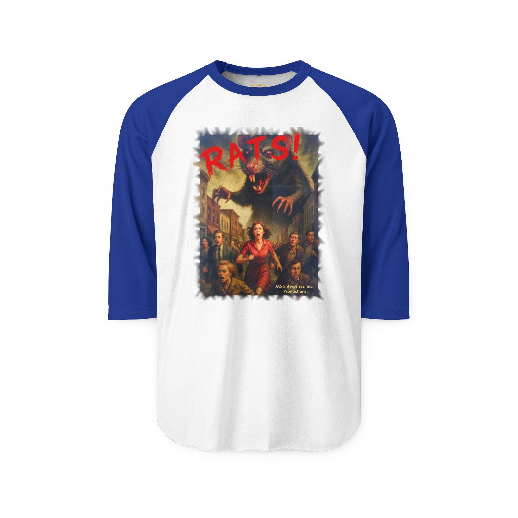 RRS: "RATS!" Logo - Unisex Three-Quarter Sleeve Raglan Shirt