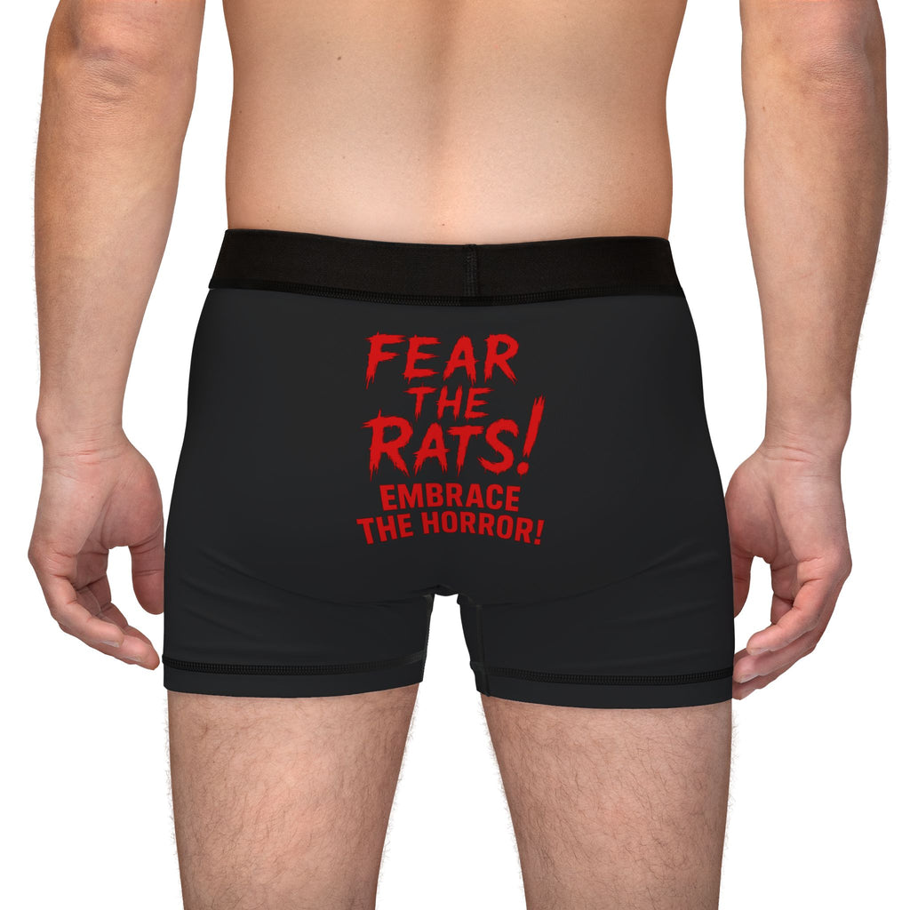 RUG: "RAT" (Fear the Rats! Embrace the Horror! - Back Side) - Men's Boxer Briefs - Black
