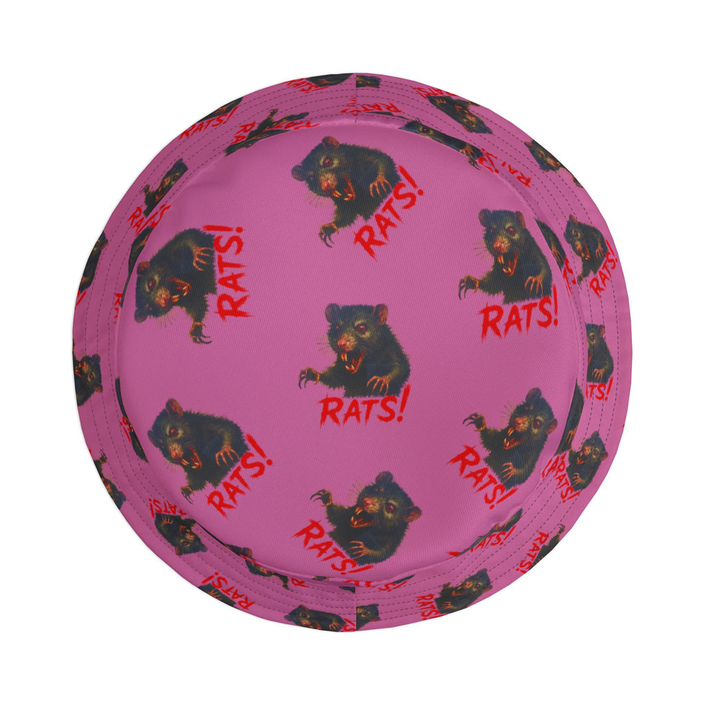 RHT: "RAT" (Multi) - Bucket Hat - Pink