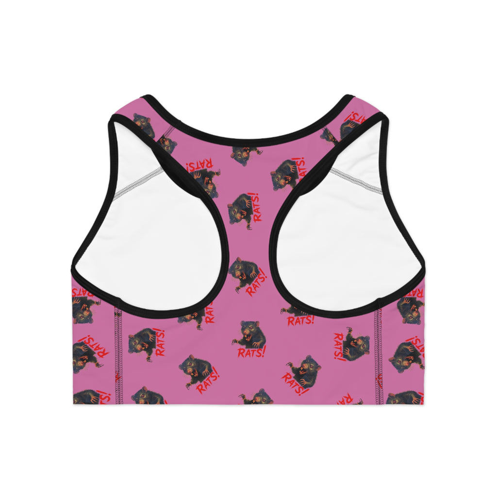RAW: "RAT" (Multi) - Women's Sports Bra - Pink