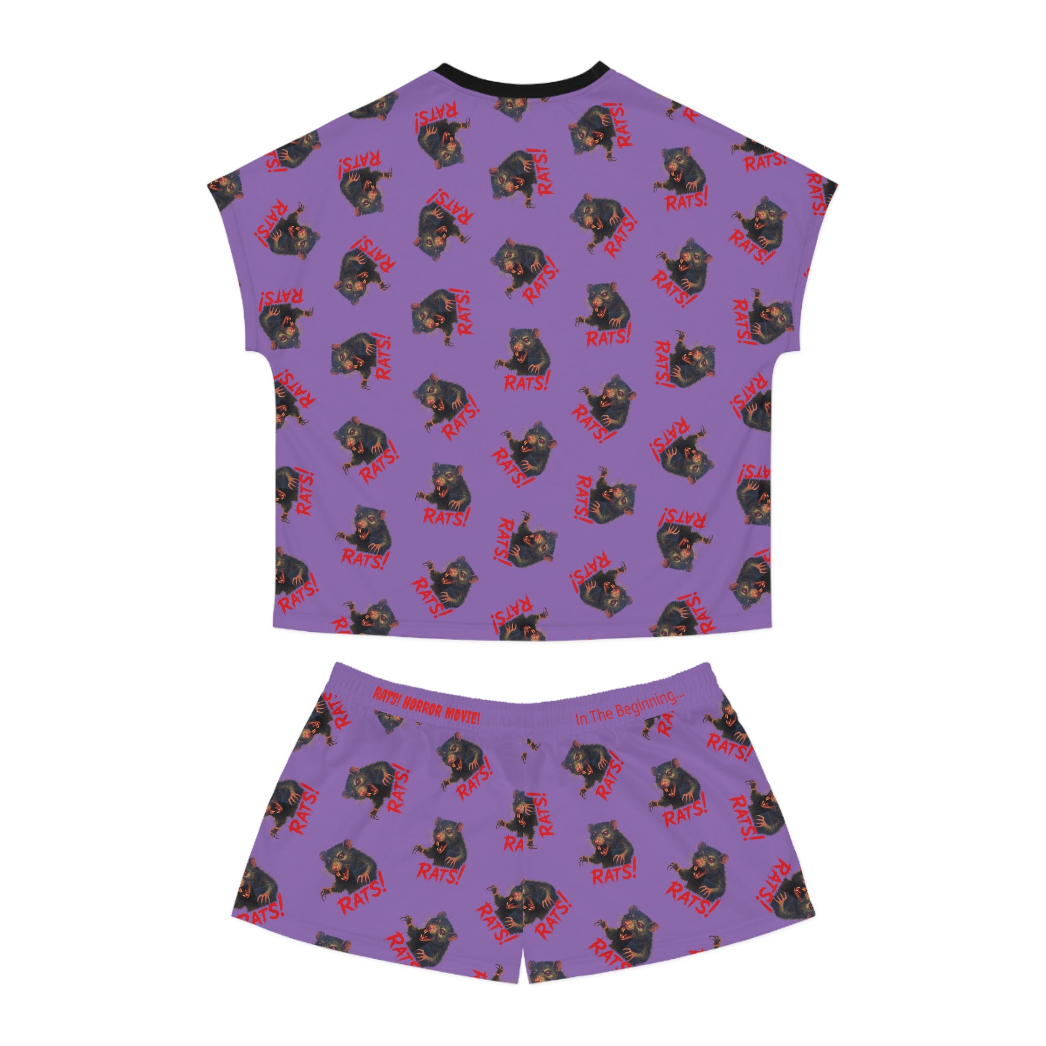 RPJ: "RAT" (Multi) - Women's Short Pajama Set - Lavender