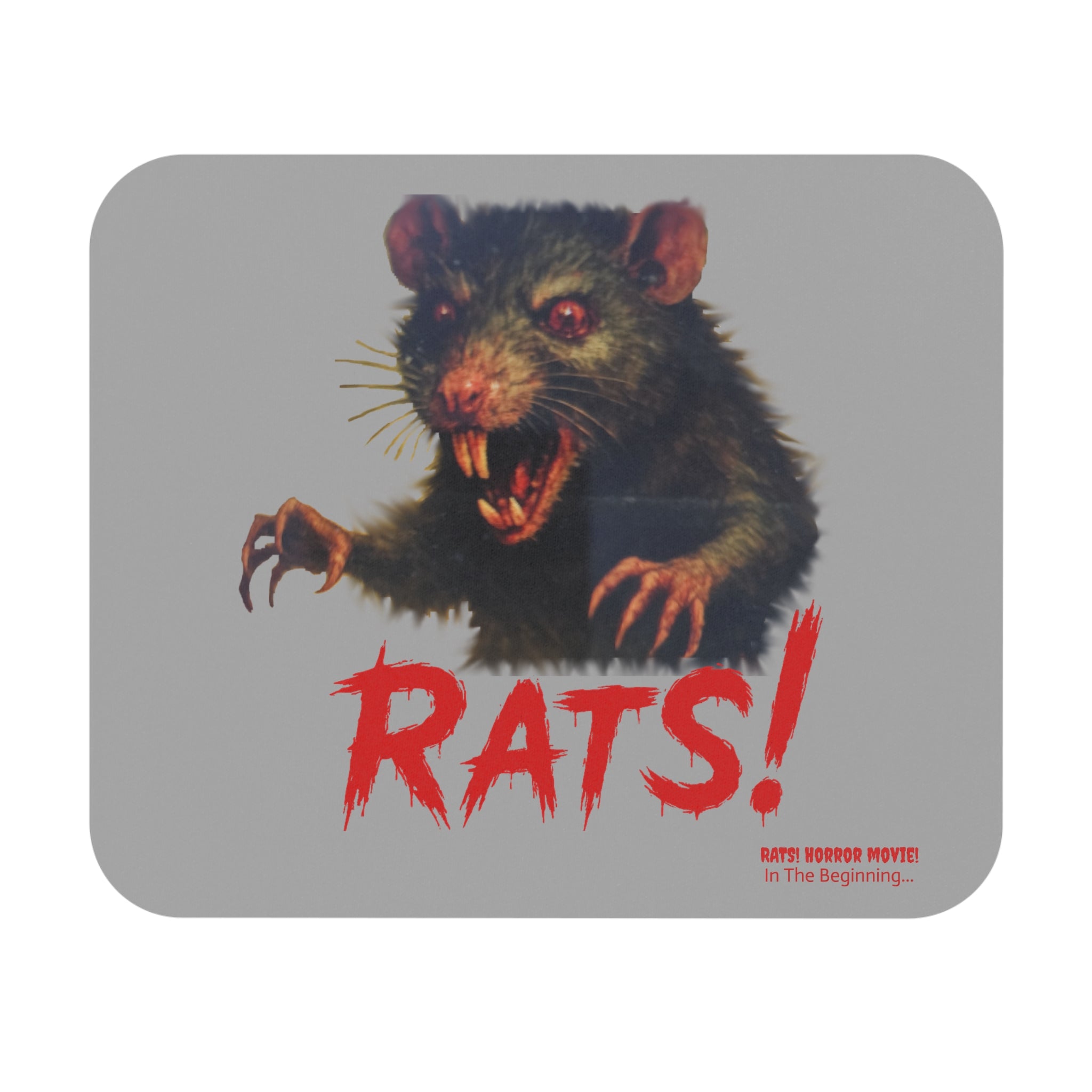 RHO: "RAT!" - Mouse Pad - Light Grey