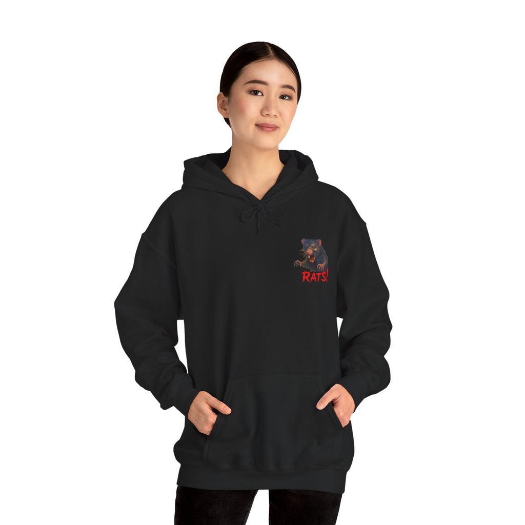 RHD: "RAT" Small Logo (Blank Back Side) - Unisex Hoodie (Black)