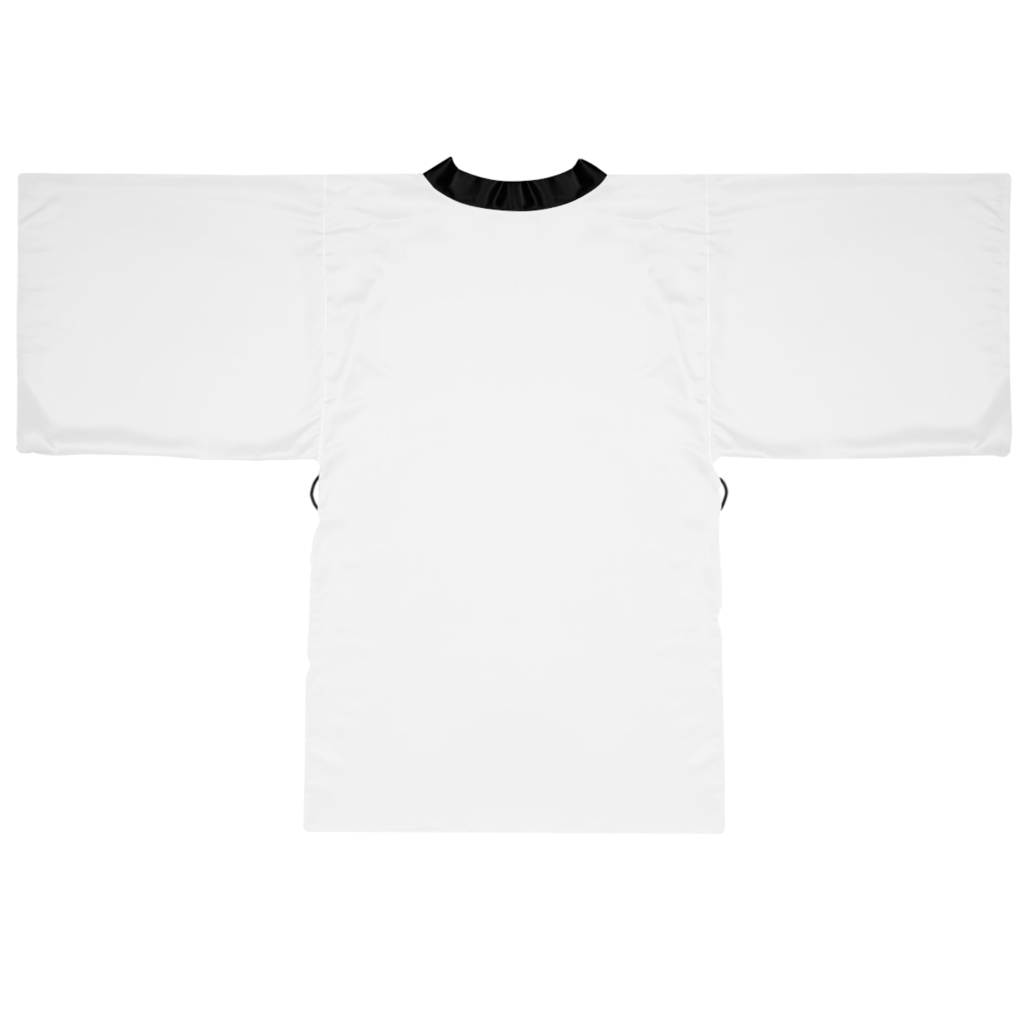 RRB: "RATS!" Logo - Long Sleeve Kimono Robe - White with Black Edge & Belt