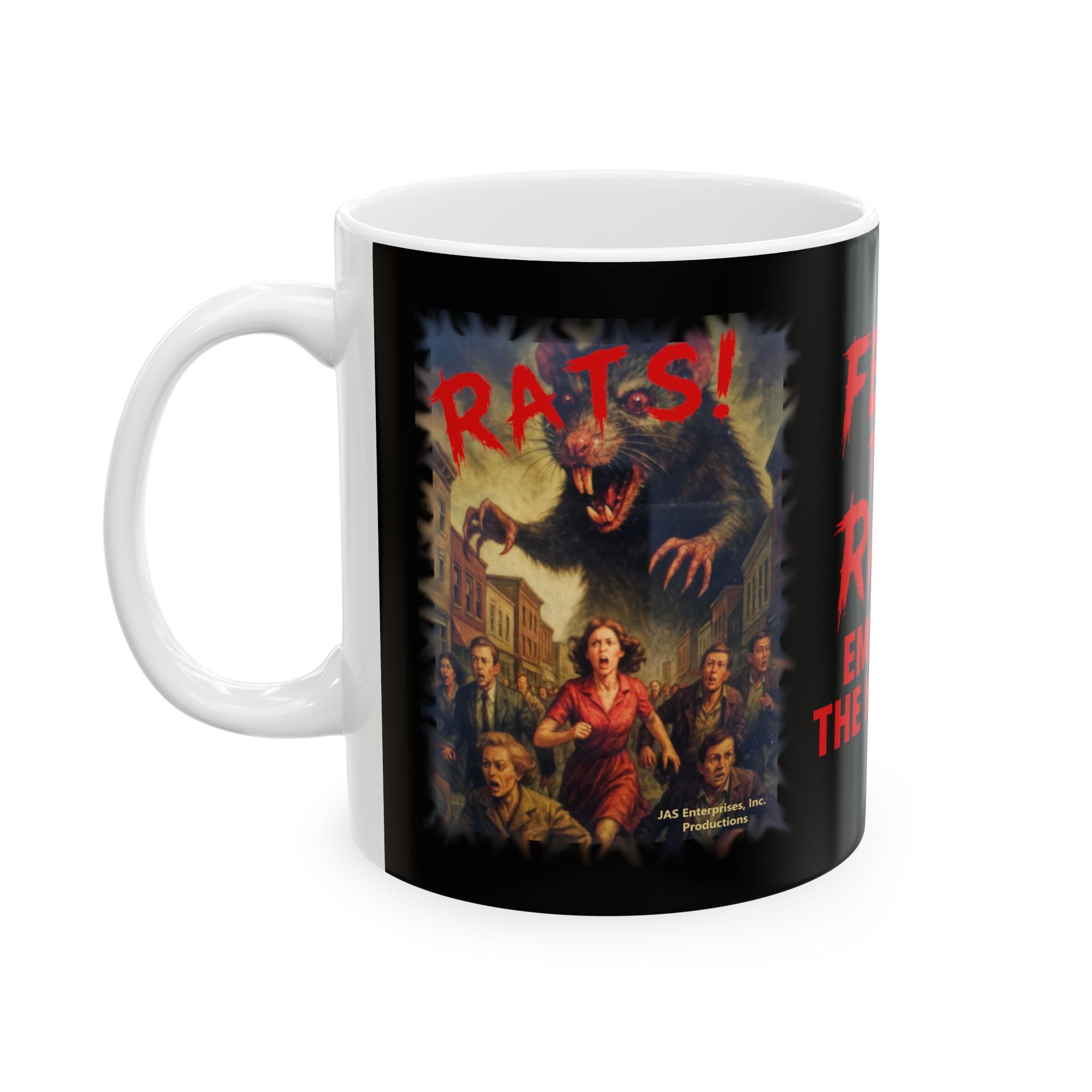 RMG: "Fear the Rats! Embrace the Horror!/RATS! Logo" - Ceramic Mug (11oz, 15oz)
