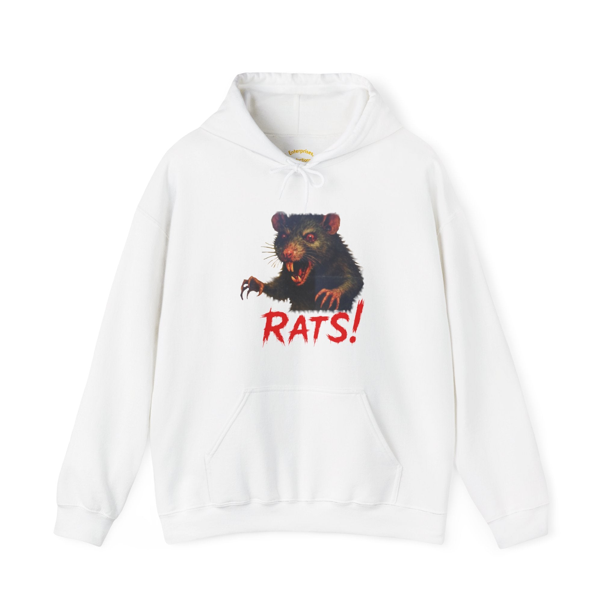RHD: "RAT" (Blank Back Side) - Unisex Hoodie (White)