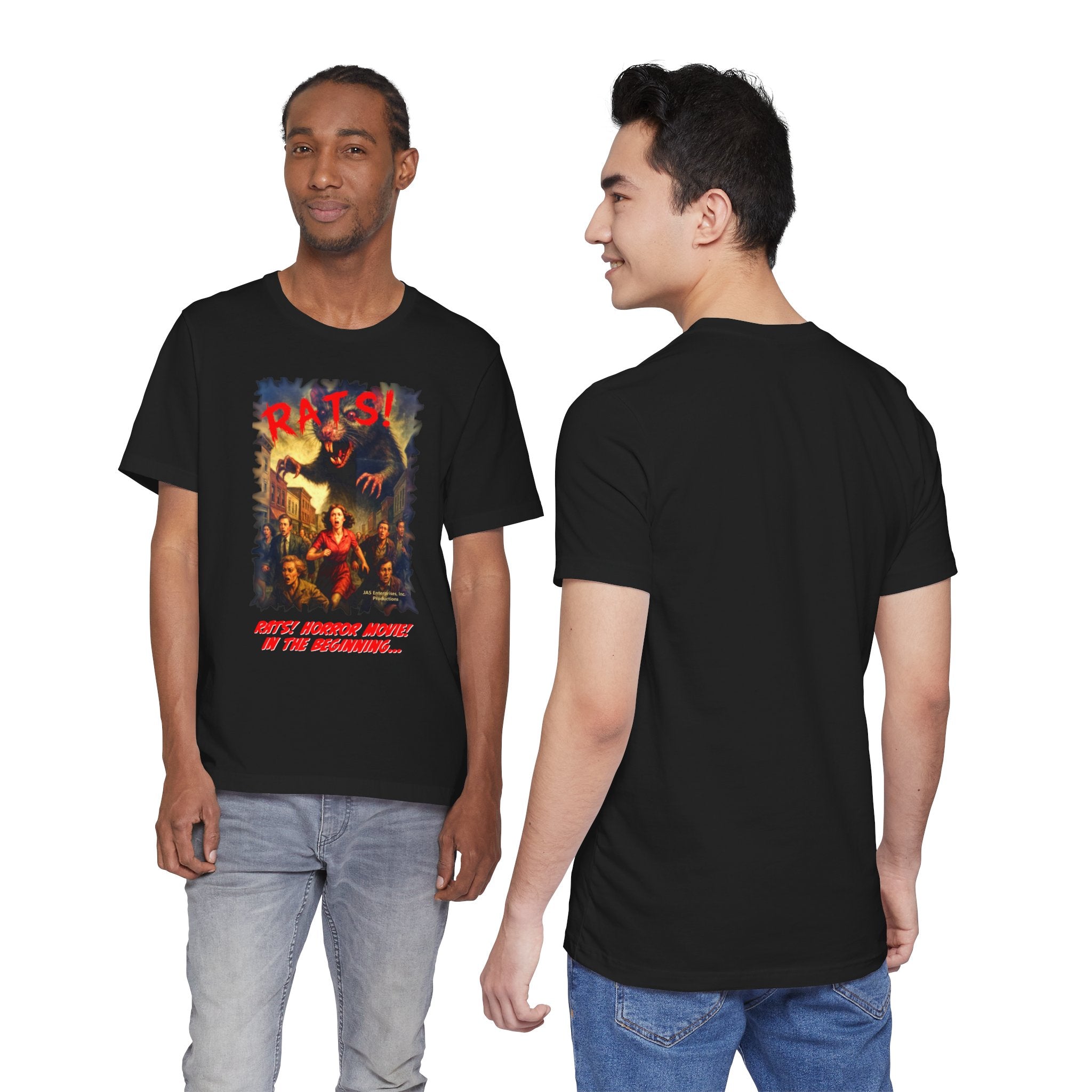 RTS: "RATS" Movie Title Logo - Unisex Jersey Short Sleeve Lightweight Tee (Black)