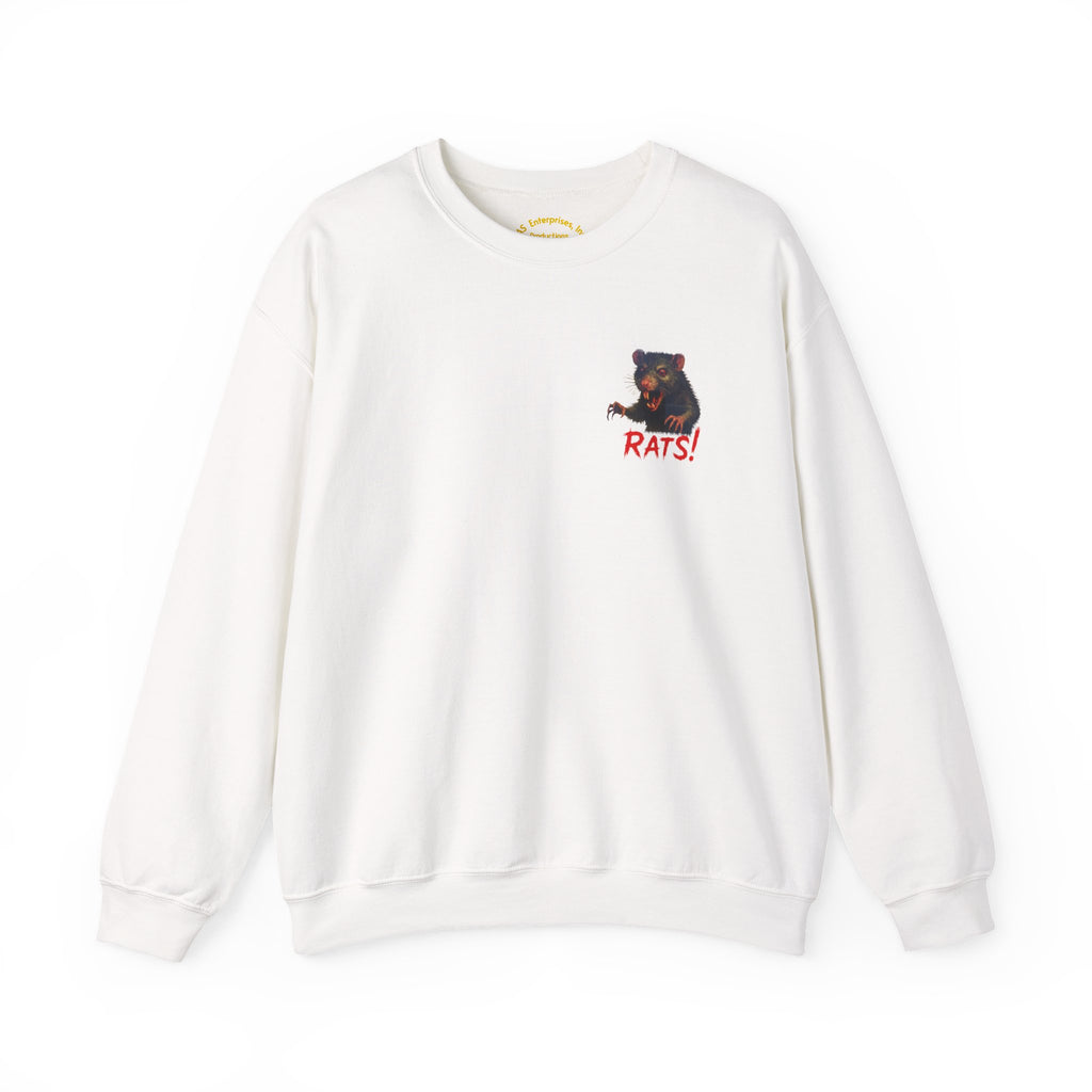 RSS: "RAT" Small Logo (Blank Back Side) - Unisex Crewneck Sweatshirt (White)