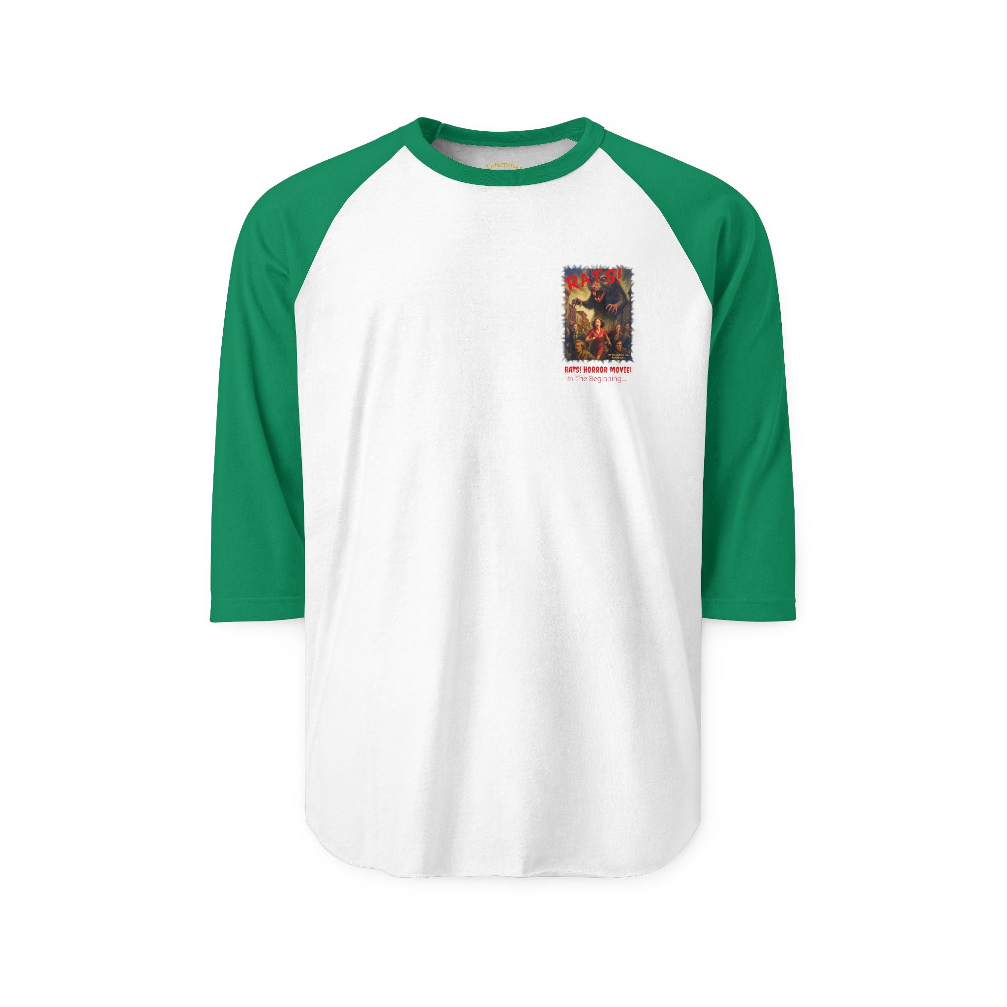RRS: "RATS!" Small Logo - Unisex Three-Quarter Sleeve Raglan Shirt
