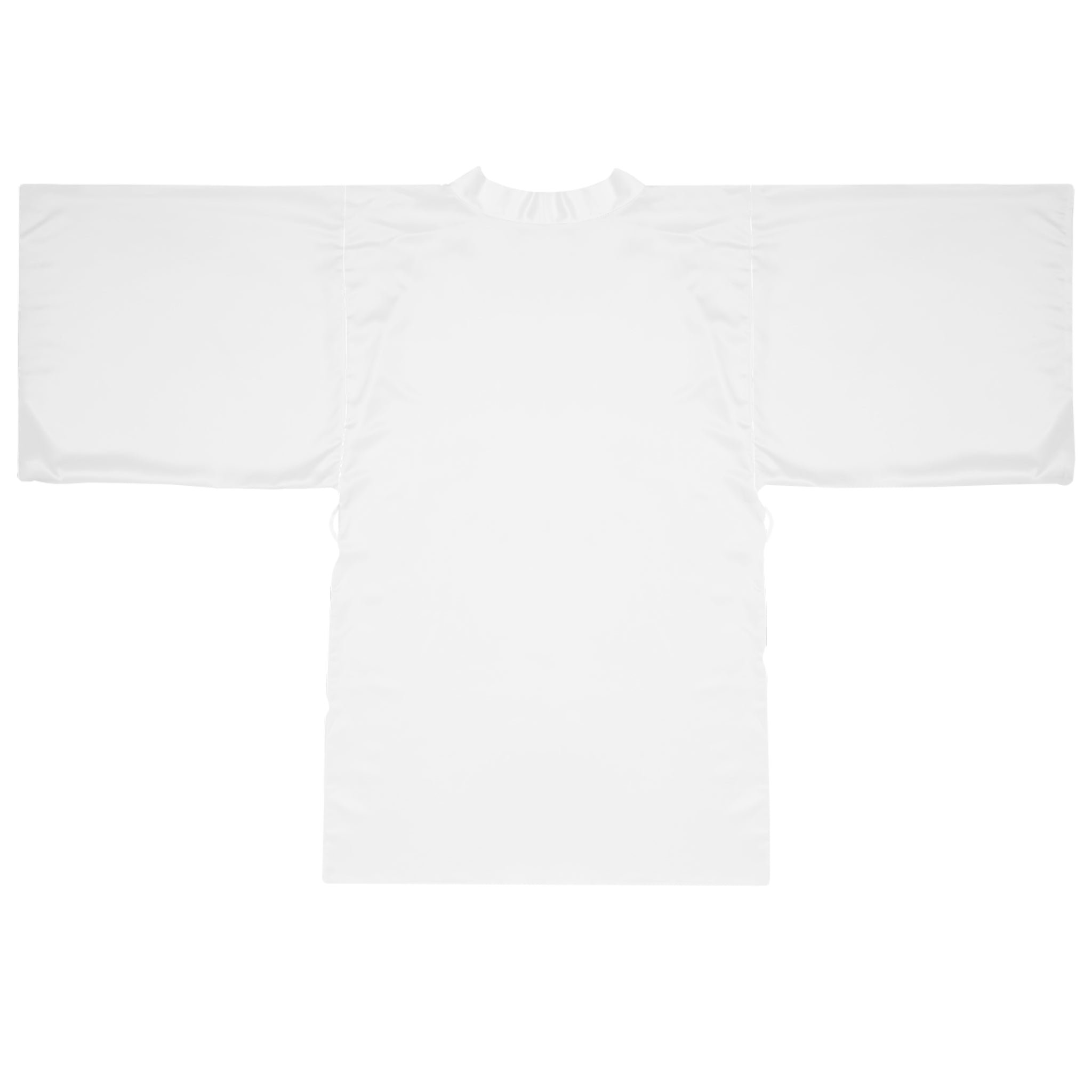 RRB: "RATS!" Logo - Long Sleeve Kimono Robe - White with White Edge & Belt