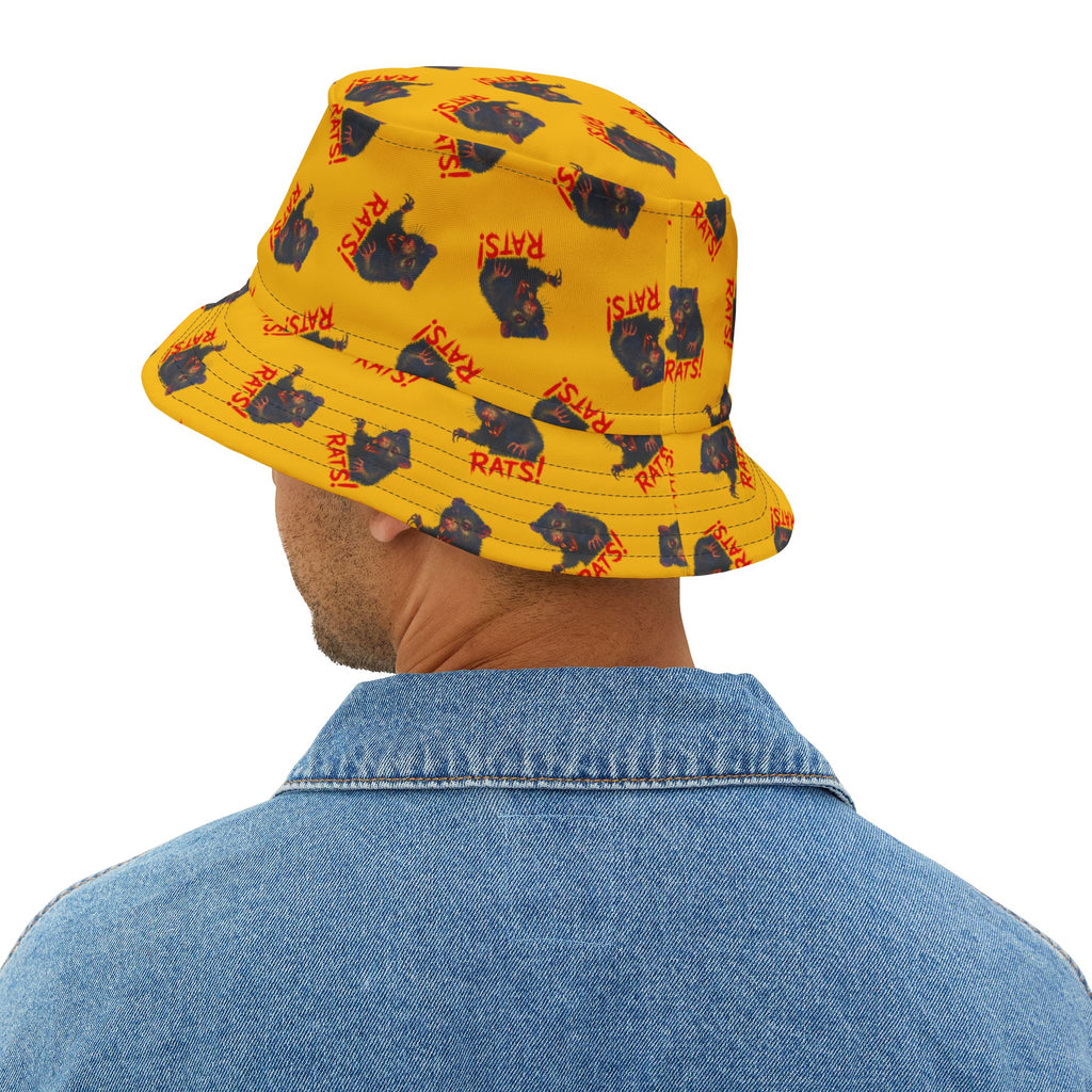 RHT: "RAT" (Multi) - Bucket Hat - Yellow