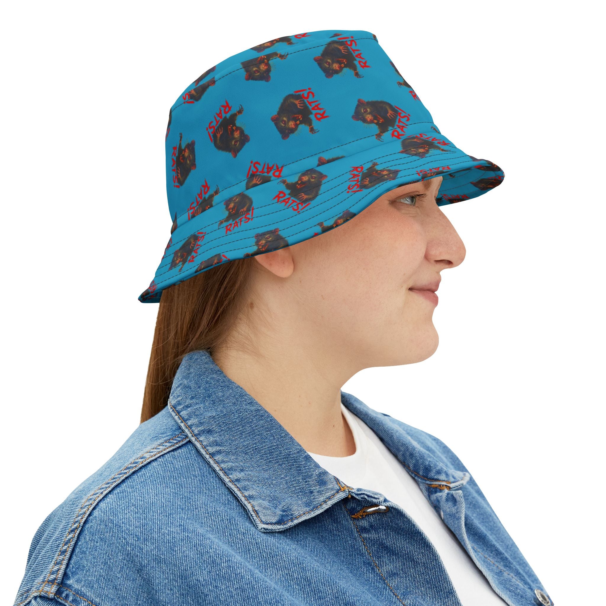 RHT: "RAT" (Multi) - Bucket Hat - Turquoise
