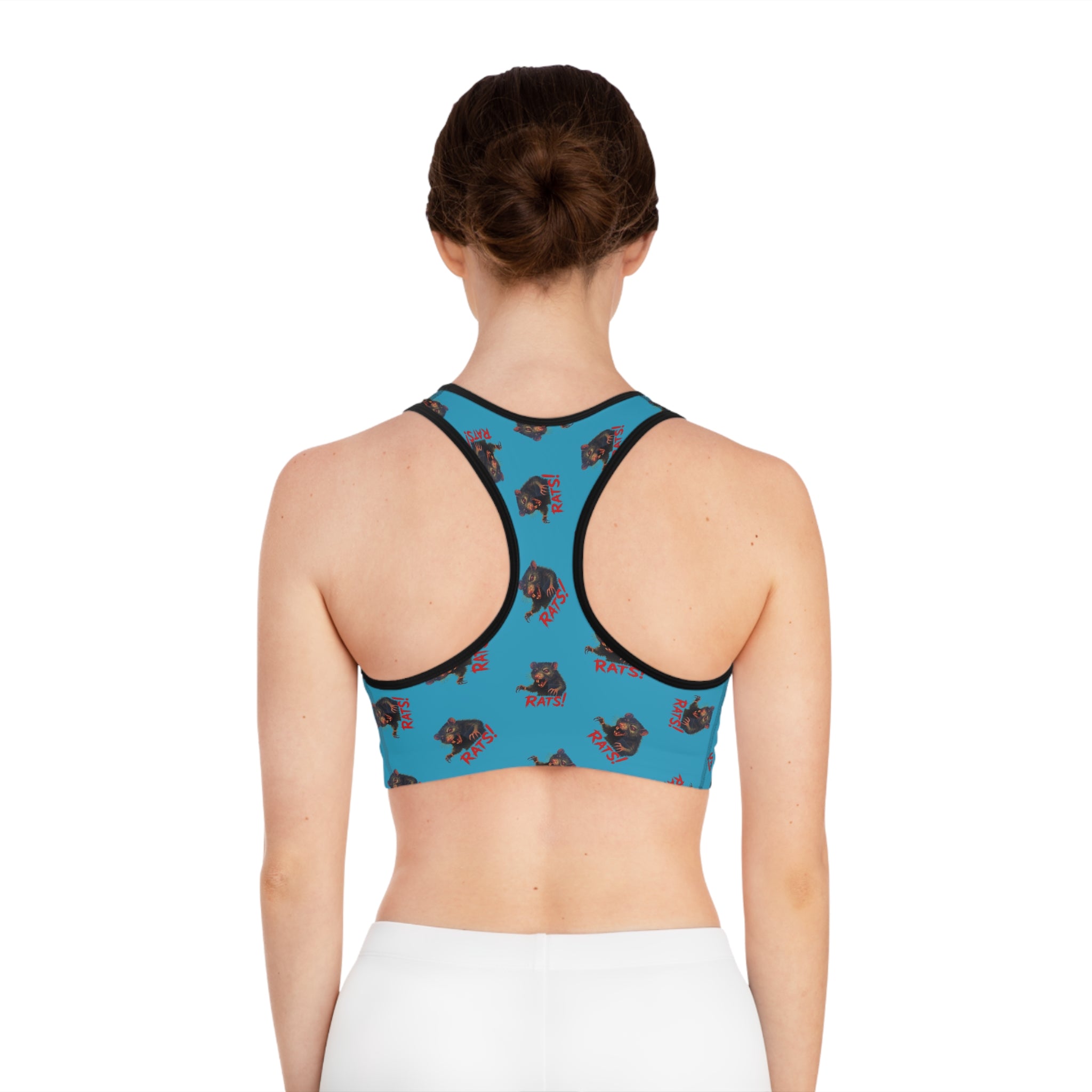 RAW: "RAT" (Multi) - Women's Sports Bra - Turquoise