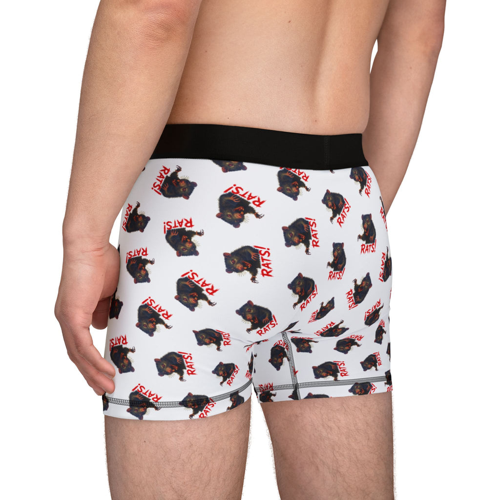 RUG: "RAT" (Multi) - Men's Boxer Briefs - White