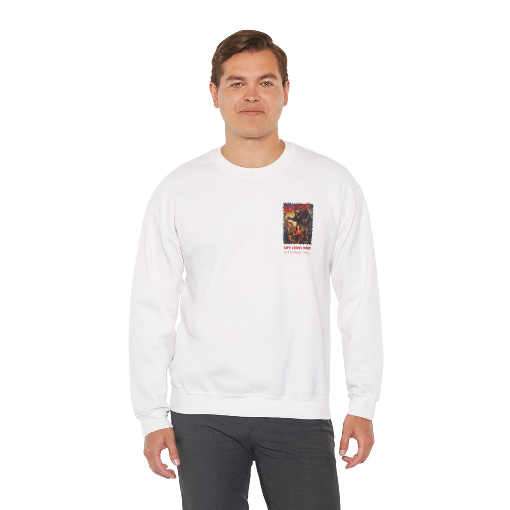 RSS: "RATS!" Small Logo (Blank Back Side) - Unisex Crewneck Sweatshirt (White)