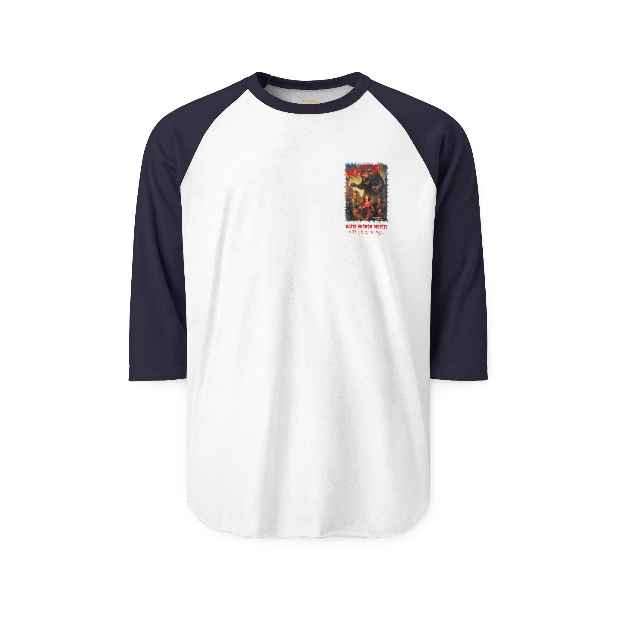 RRS: "RATS!" Small Logo - Unisex Three-Quarter Sleeve Raglan Shirt