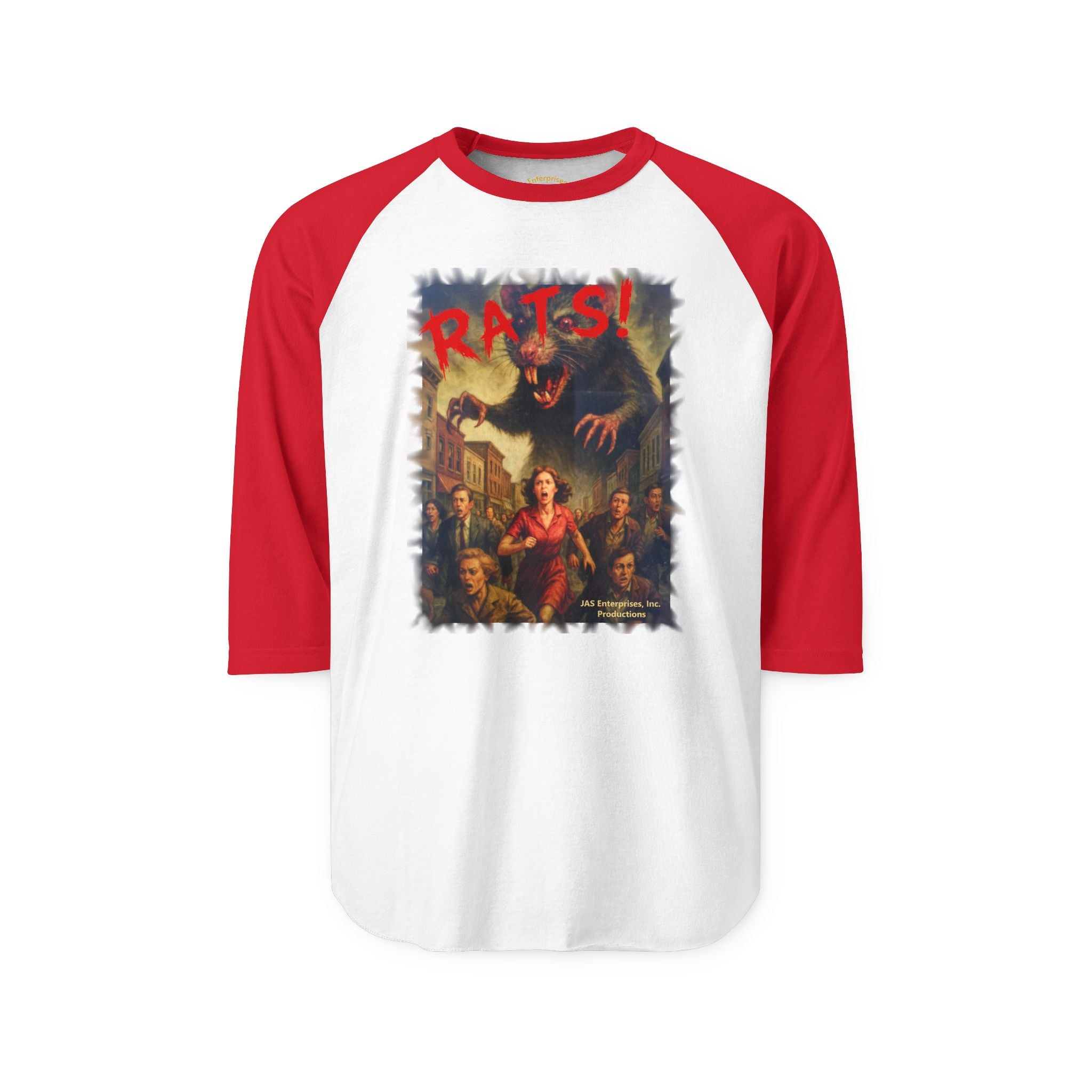 RRS: "RATS!" Logo - Unisex Three-Quarter Sleeve Raglan Shirt