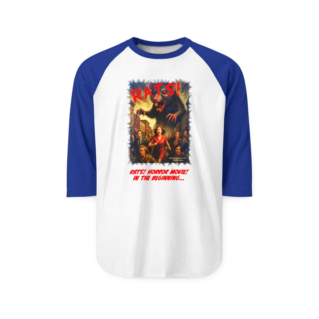 RRS: "RATS!" Movie Title Logo - Unisex Three-Quarter Sleeve Raglan Shirt