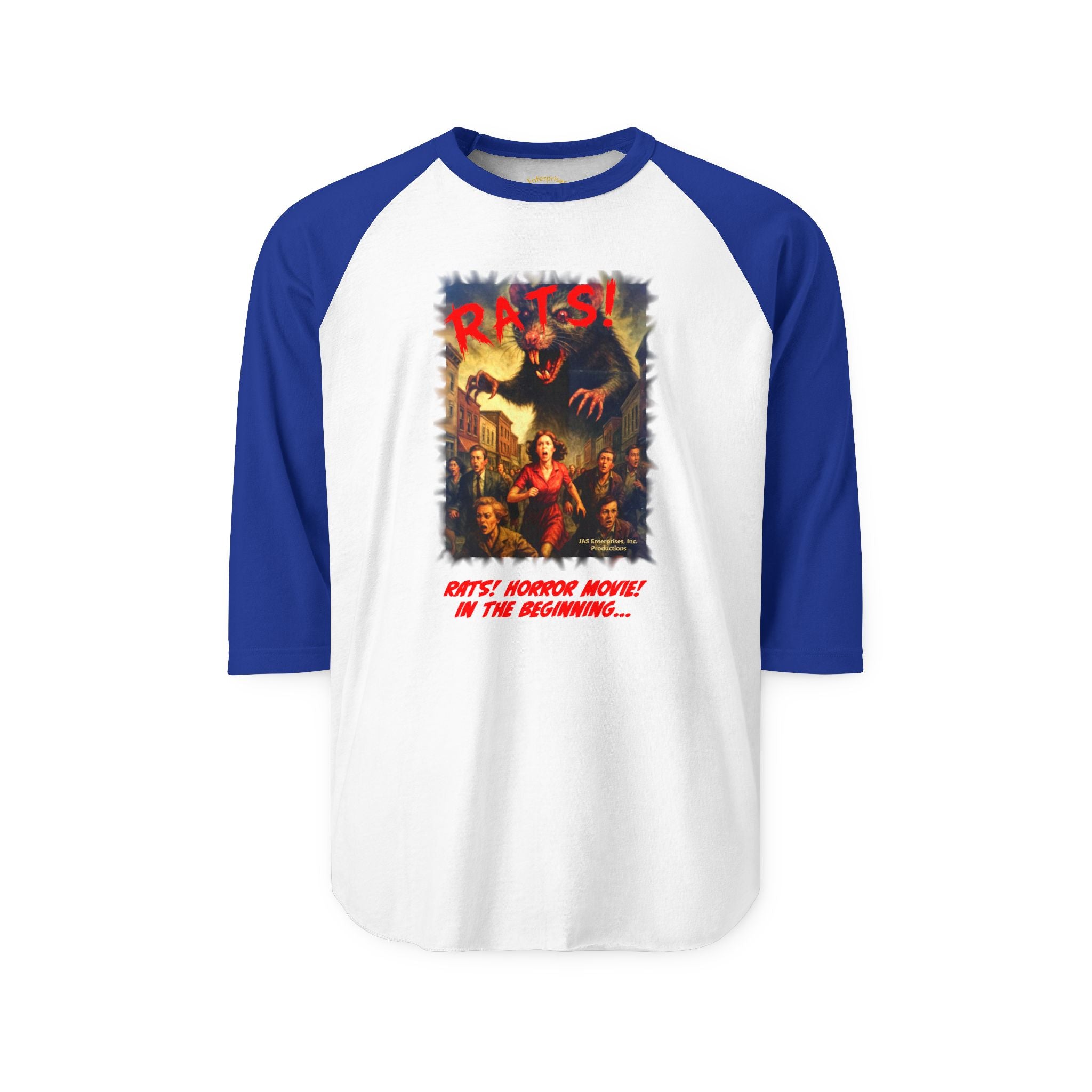RRS: "RATS!" Movie Title Logo - Unisex Three-Quarter Sleeve Raglan Shirt
