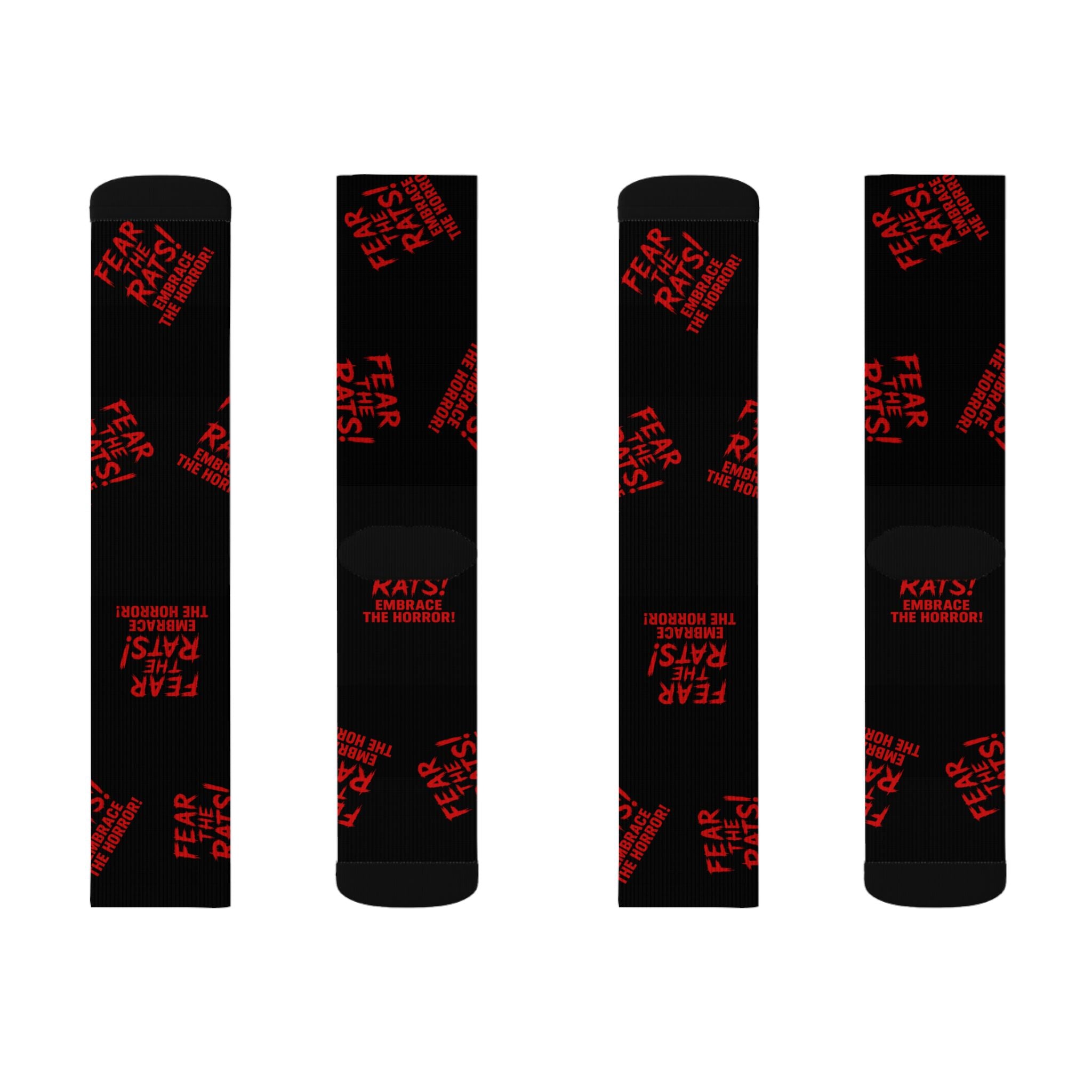 RFW: "Fear the Rats! Embrace the Horror!" - Unisex Socks - Black