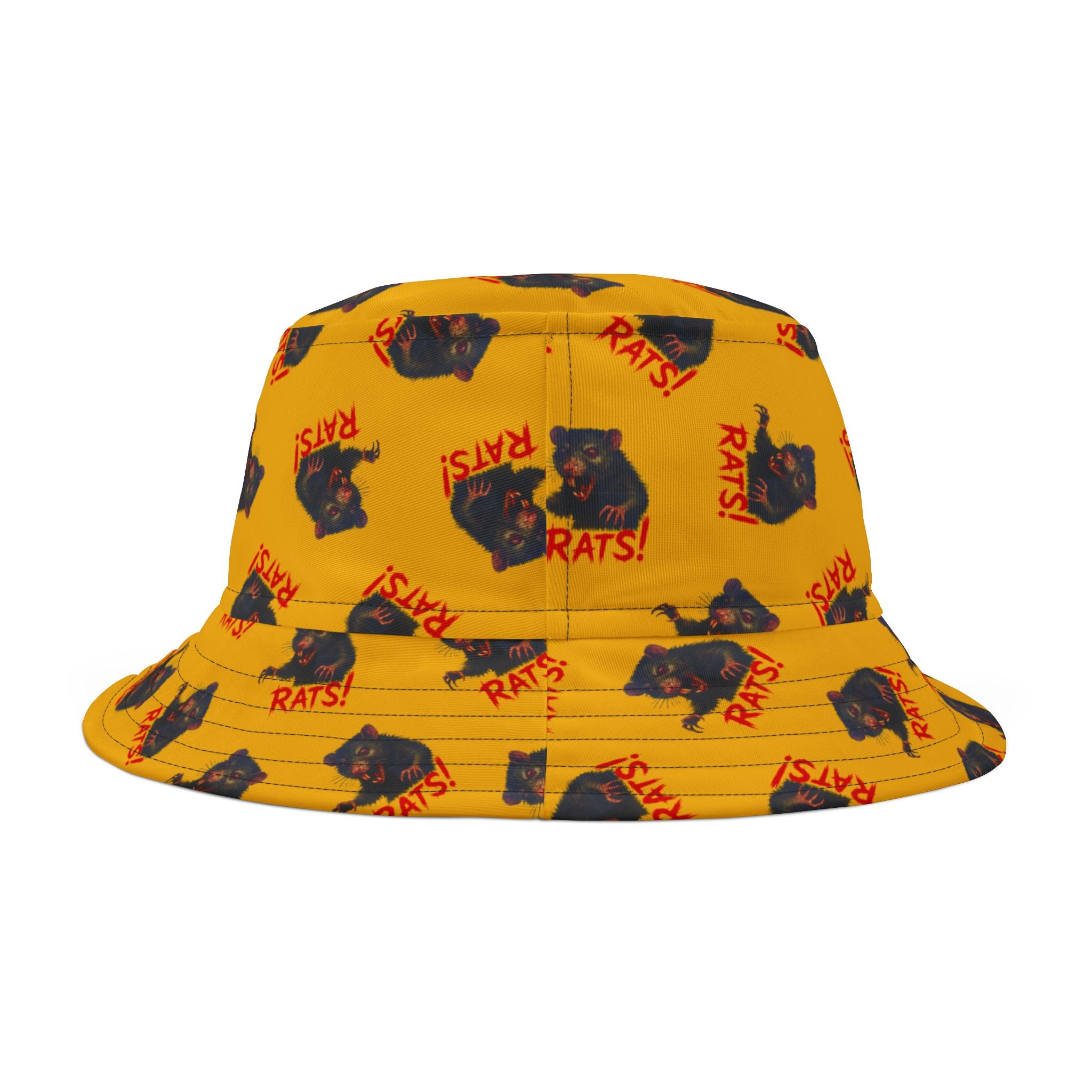 RHT: "RAT" (Multi) - Bucket Hat - Yellow