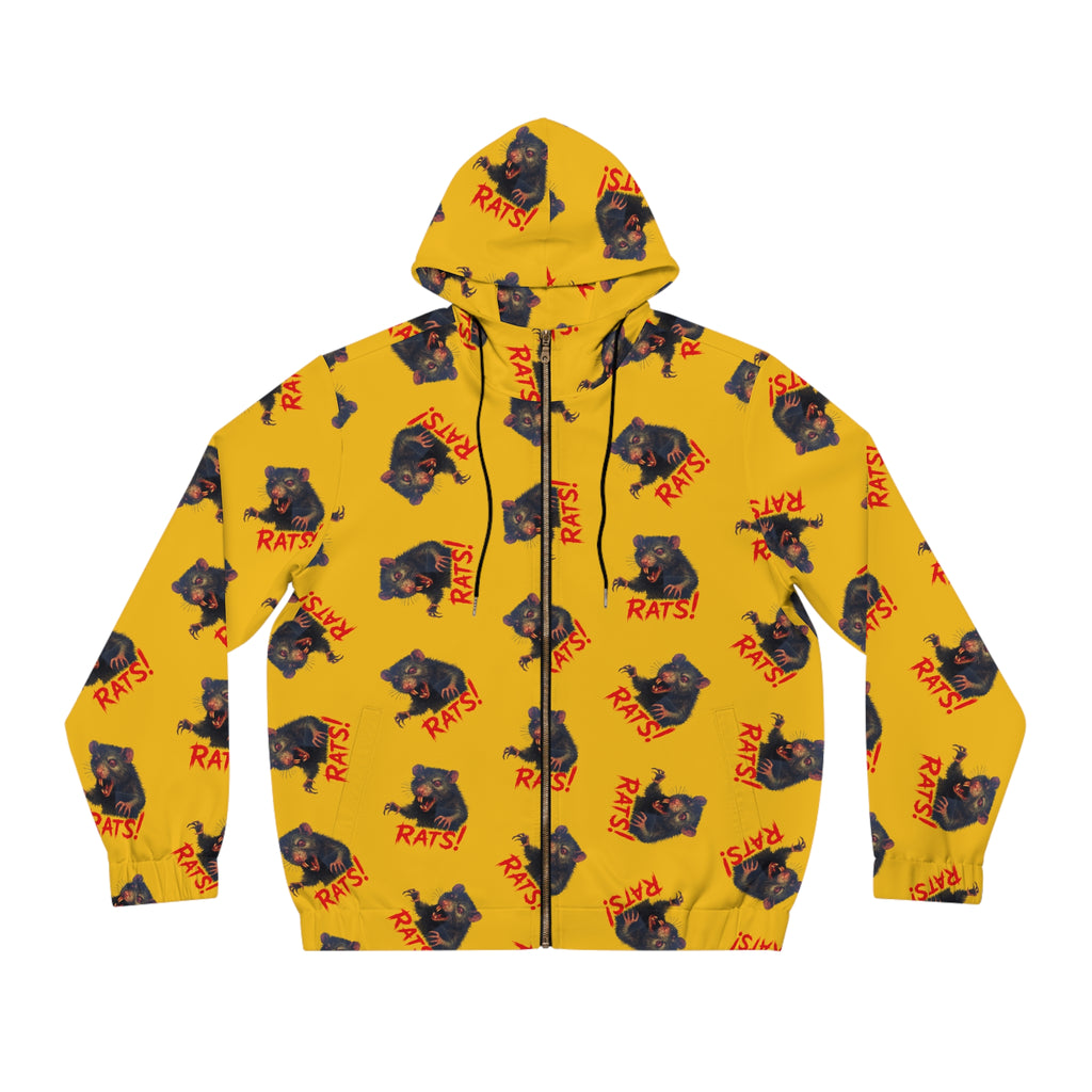 RHD: "RAT" (Multi) - Men's Full-Zip Hoodie - Yellow