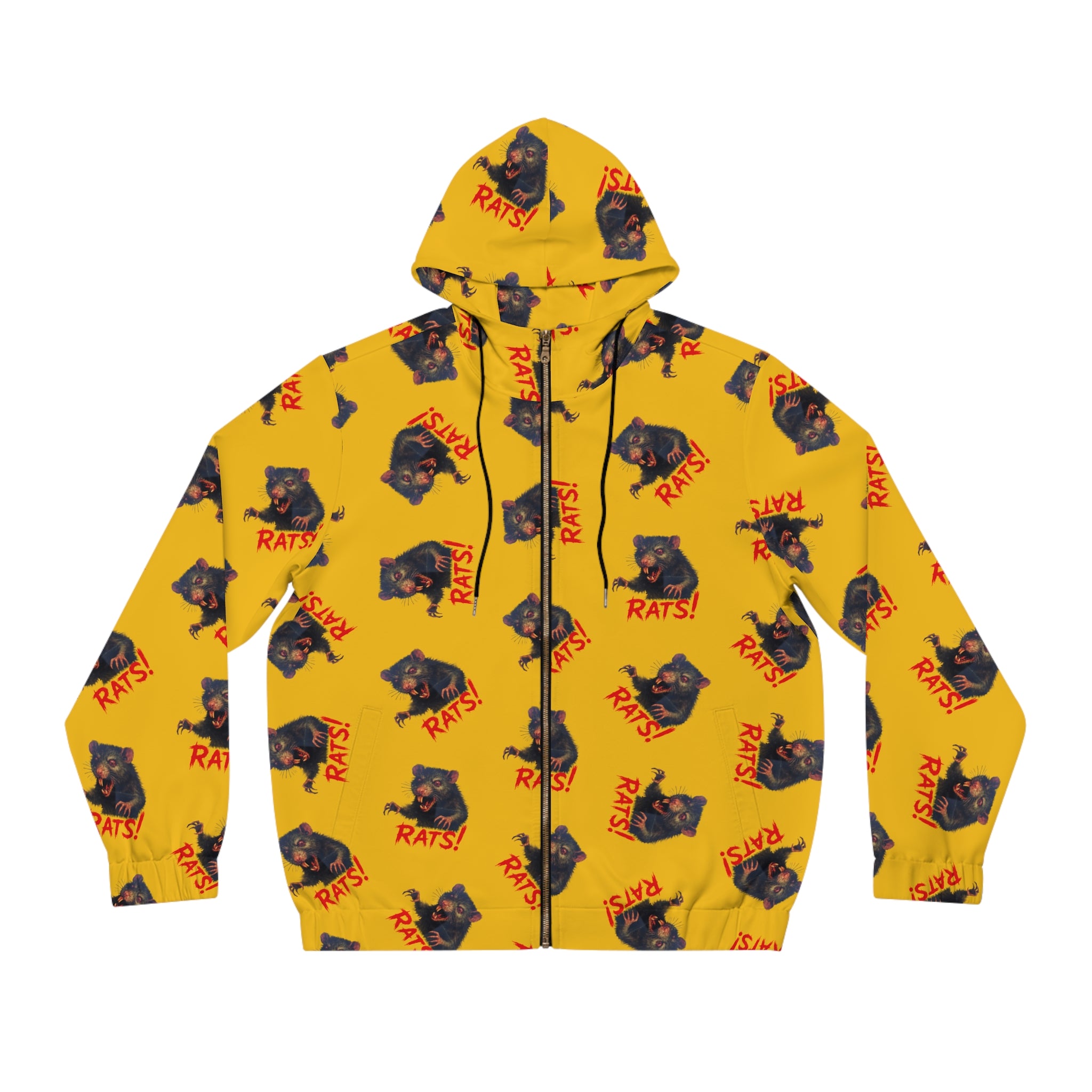 RHD: "RAT" (Multi) - Men's Full-Zip Hoodie - Yellow