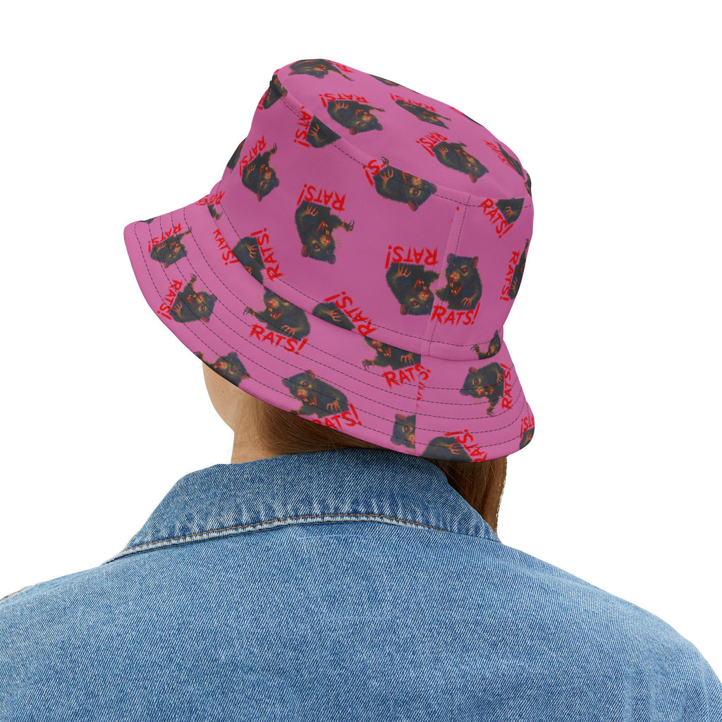 RHT: "RAT" (Multi) - Bucket Hat - Pink