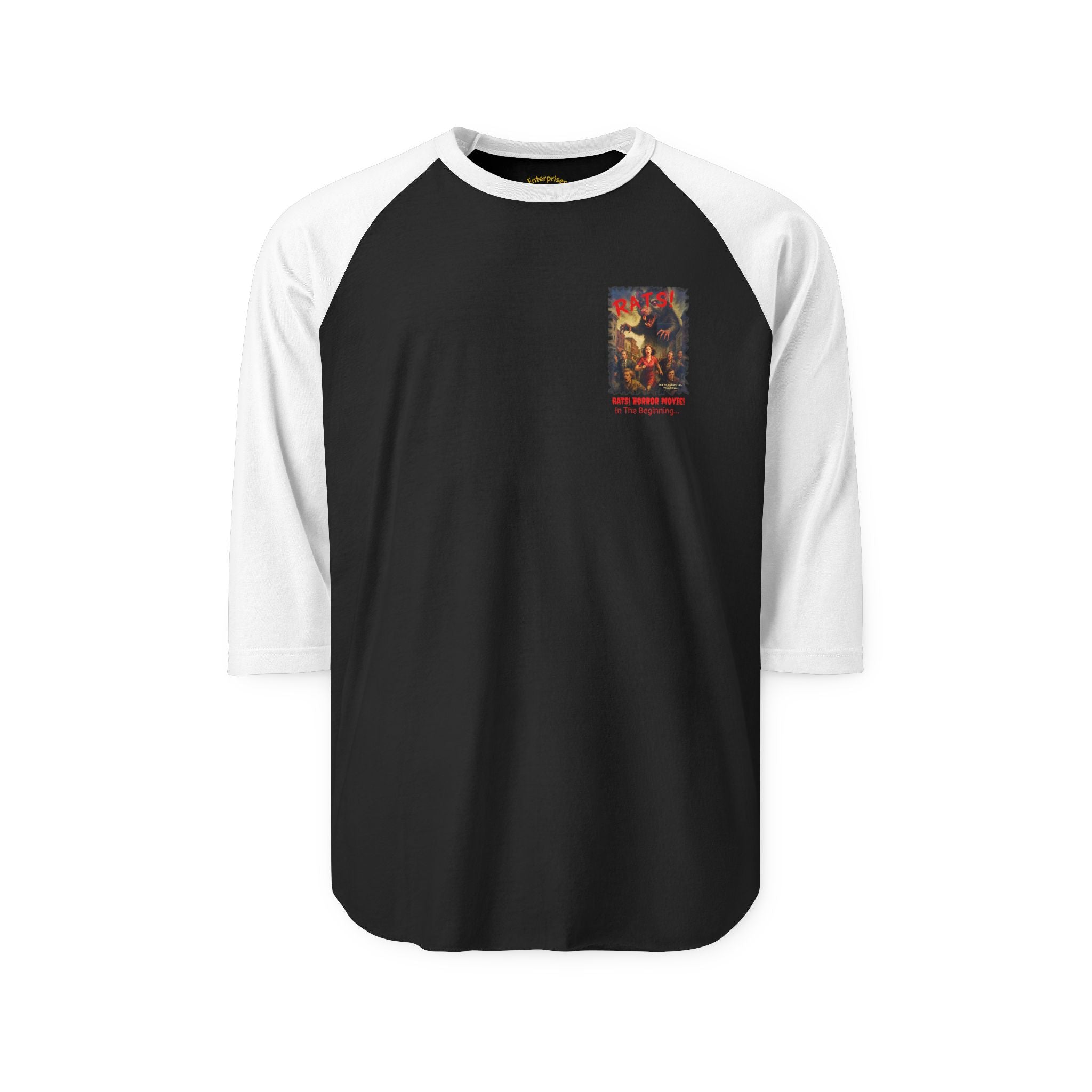 RRS: "RATS!" Small Logo - Unisex Three-Quarter Sleeve Raglan Shirt