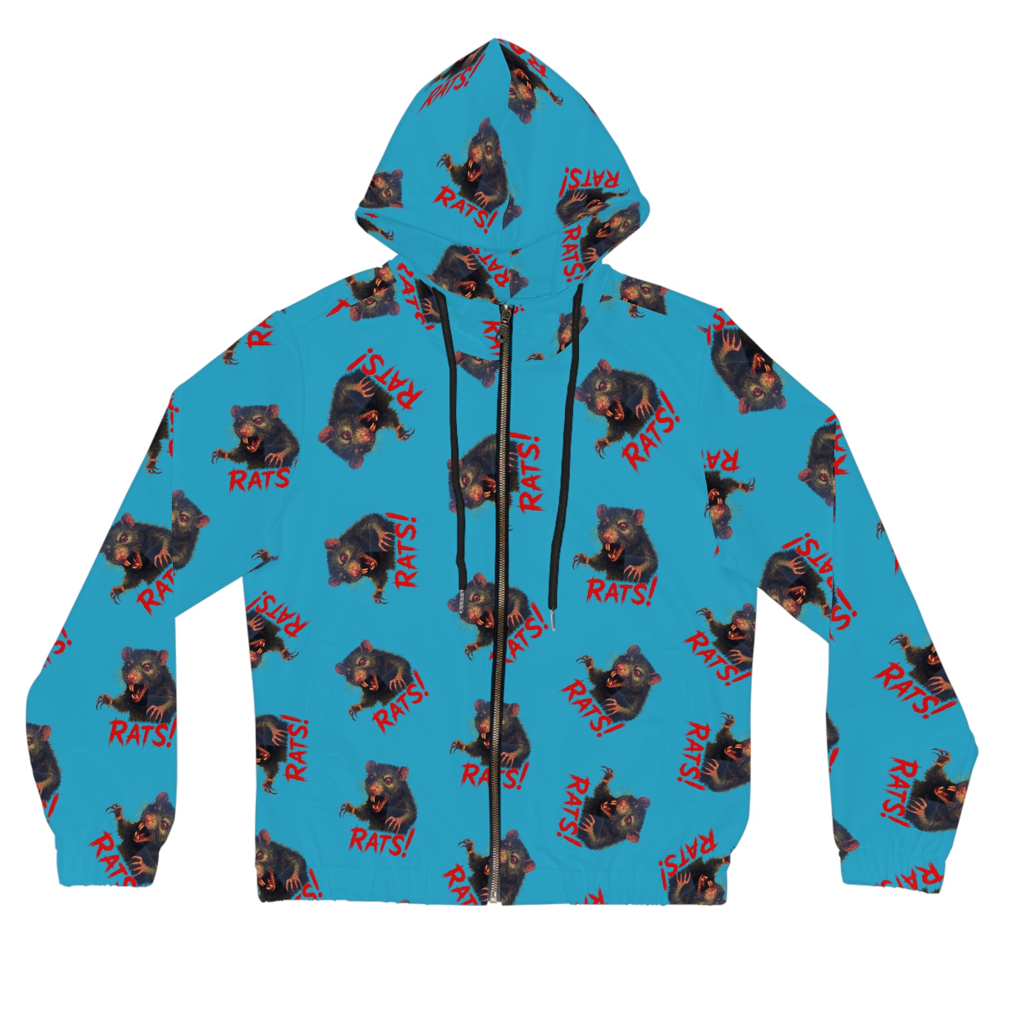 RHD: "RAT" (Multi) - Women’s Full-Zip Hoodie - Turquoise