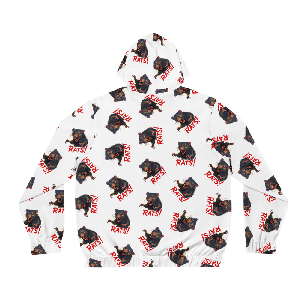RHD: "RAT" (Multi) - Movie Title Logo - Men's Full-Zip Hoodie - White
