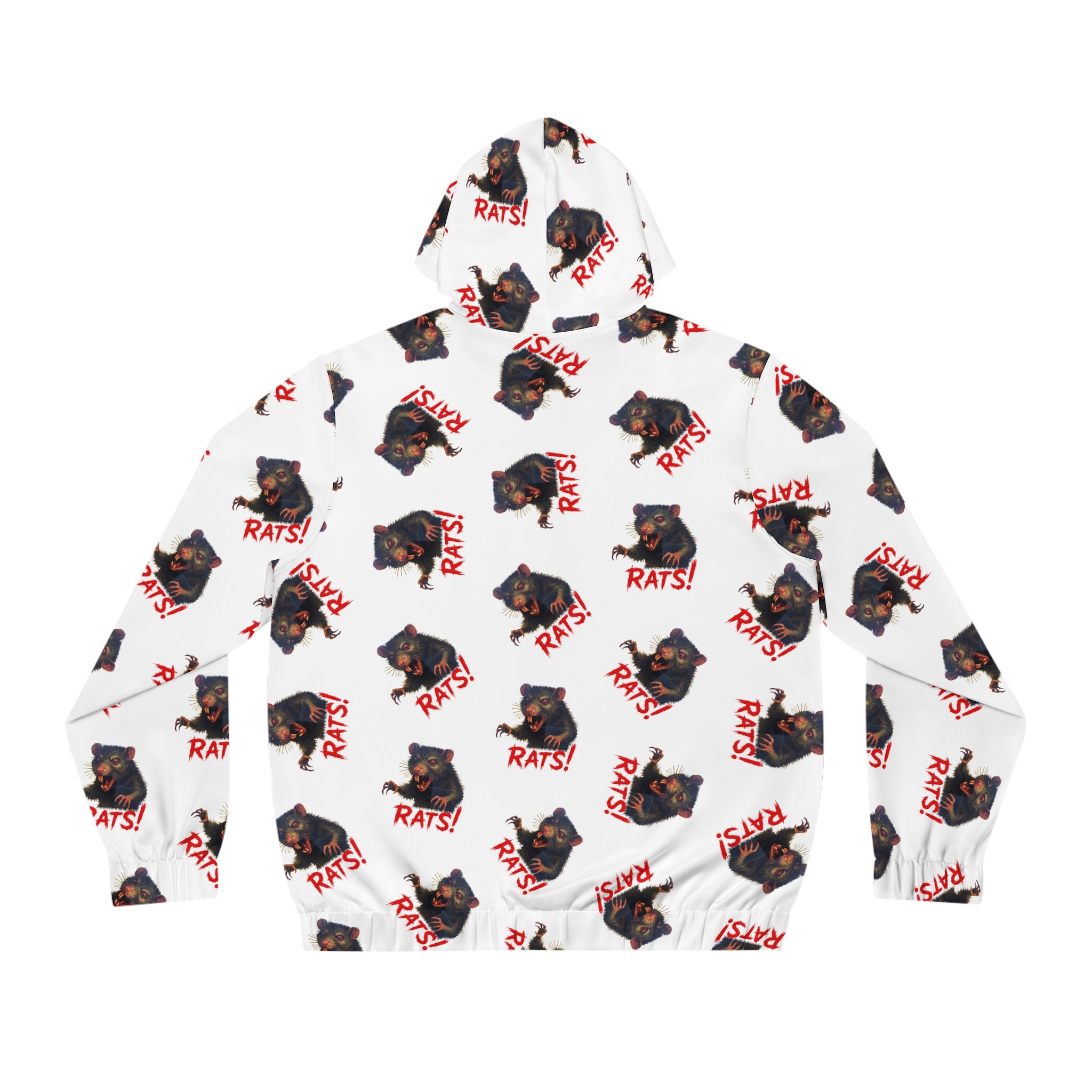 RHD: "RAT" (Multi) - Movie Title Logo - Men's Full-Zip Hoodie - White