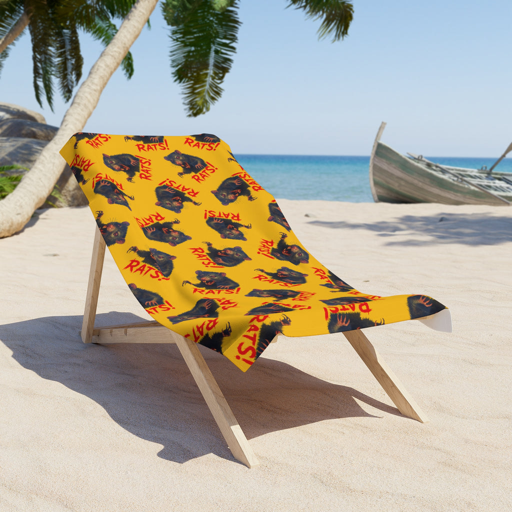 RBT: "RAT" (Multi) - Beach Towel - Yellow