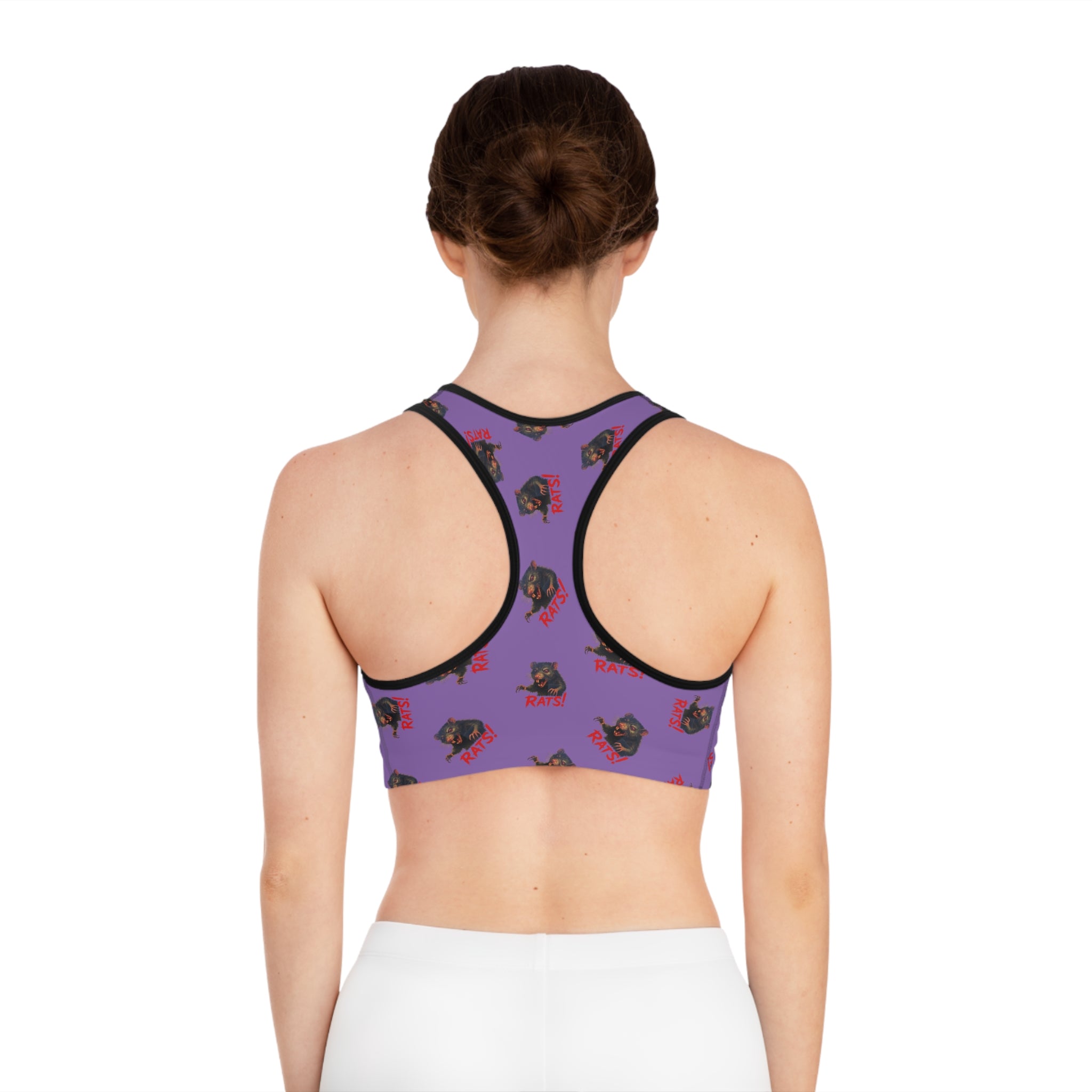 RAW: "RAT" (Multi) - Women's Sports Bra - Lavender