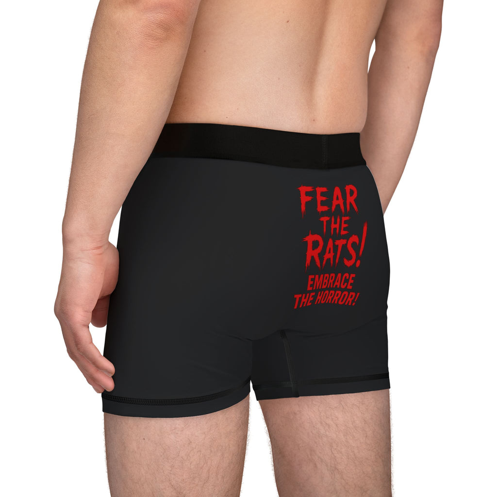 RUG: "RAT" (Fear the Rats! Embrace the Horror! - Back Side) - Men's Boxer Briefs - Black