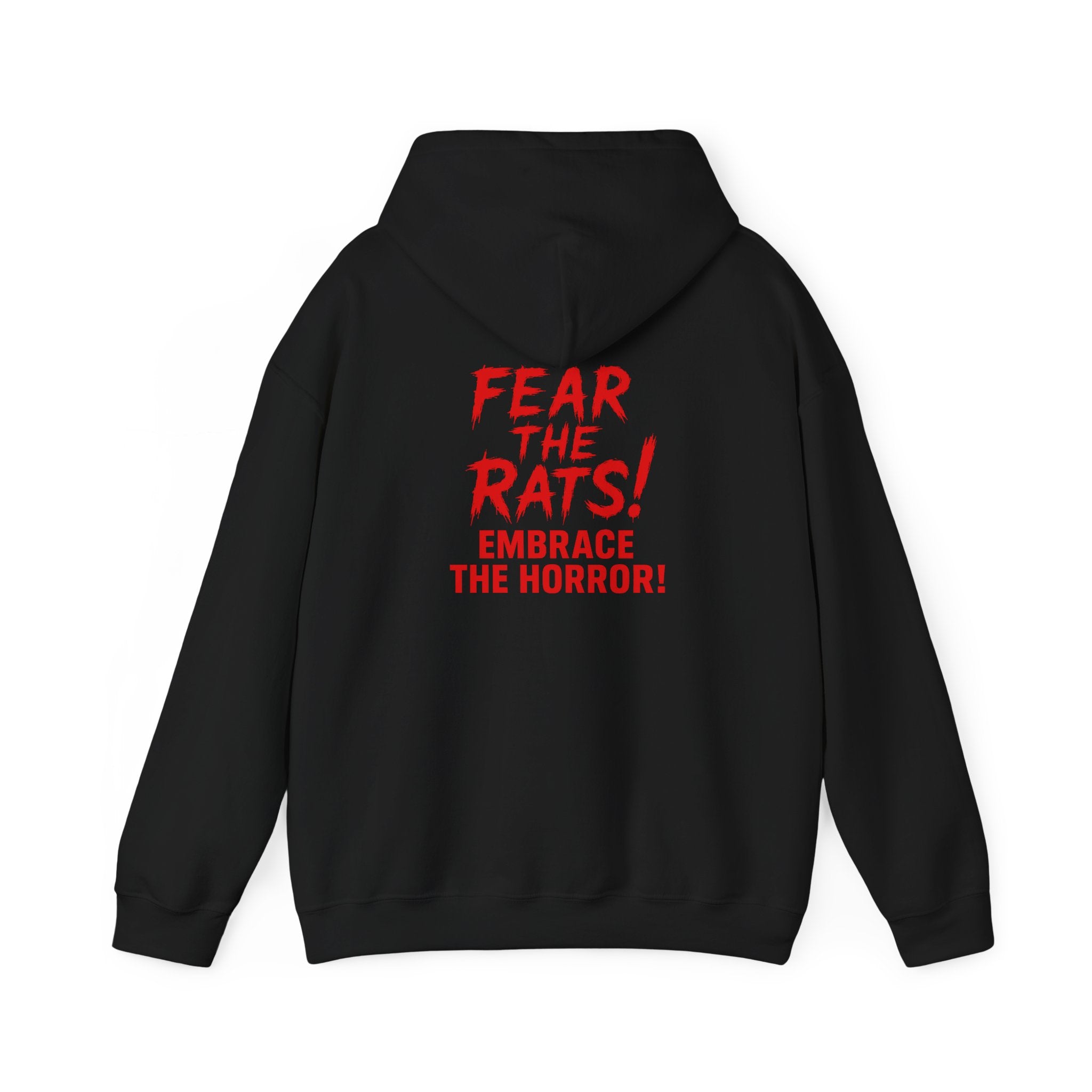 RHD: "RAT" (Fear the Rats! Embrace the Horror! - Back Side) - Unisex Hoodie (Black)