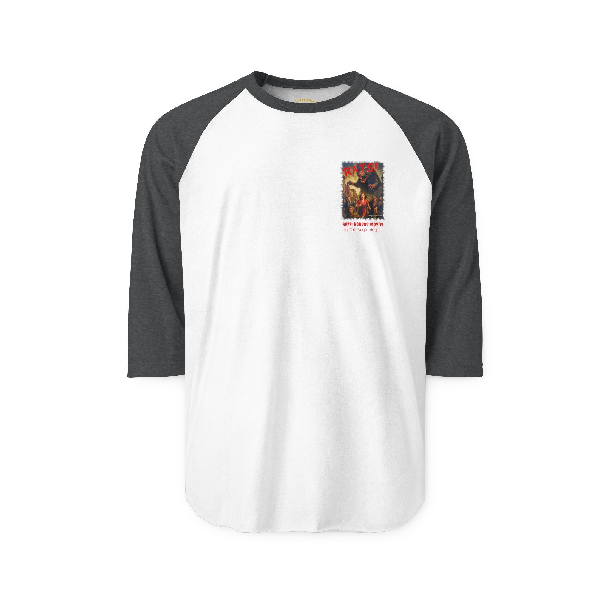RRS: "RATS!" Small Logo - Unisex Three-Quarter Sleeve Raglan Shirt