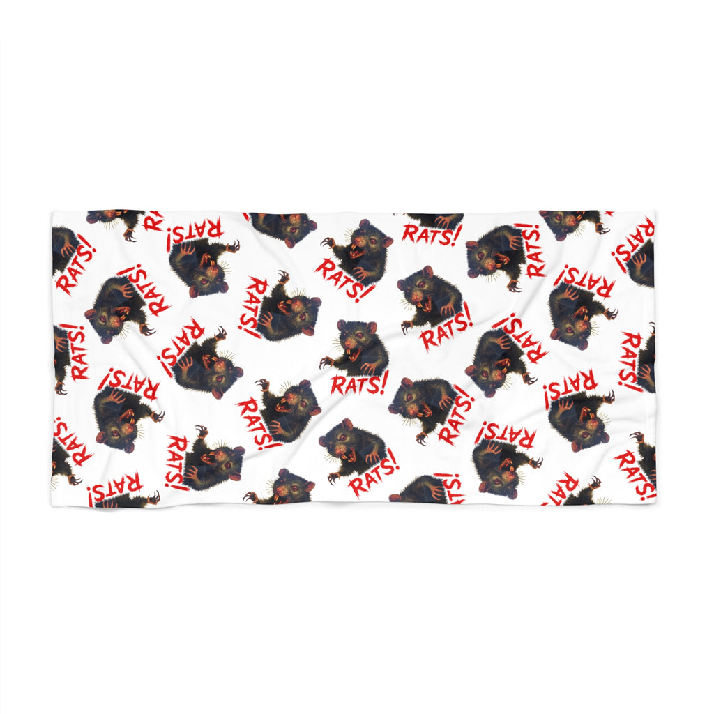 RBT: "RAT" (Multi) - Beach Towel - White