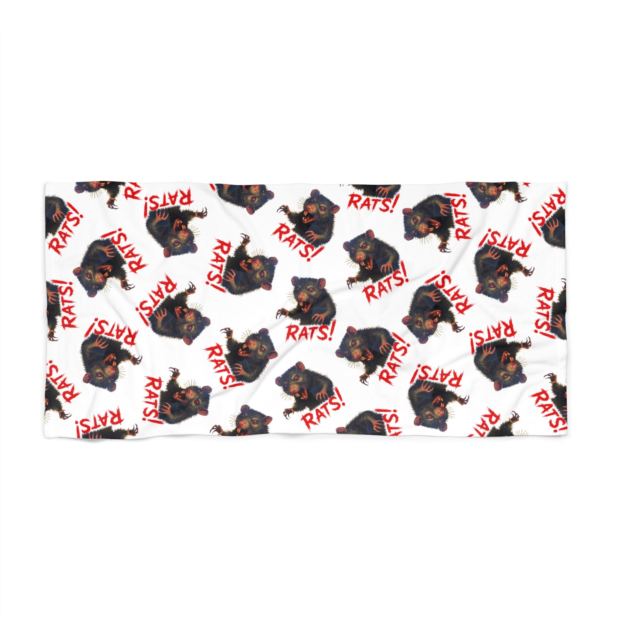 RBT: "RAT" (Multi) - Beach Towel - White