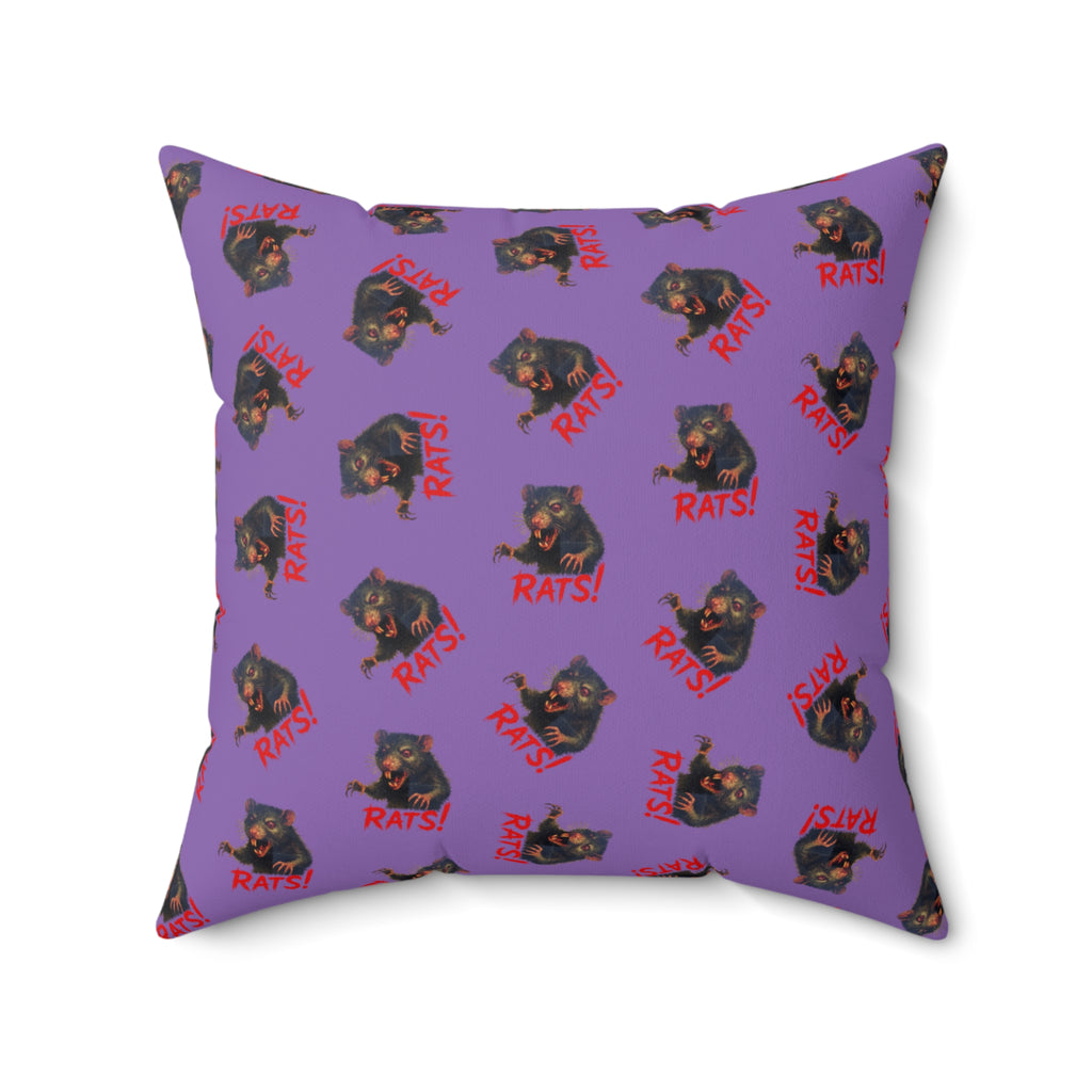 RPW: "RAT" (Multi) - Polyester Throw Pillow - (Lavender)