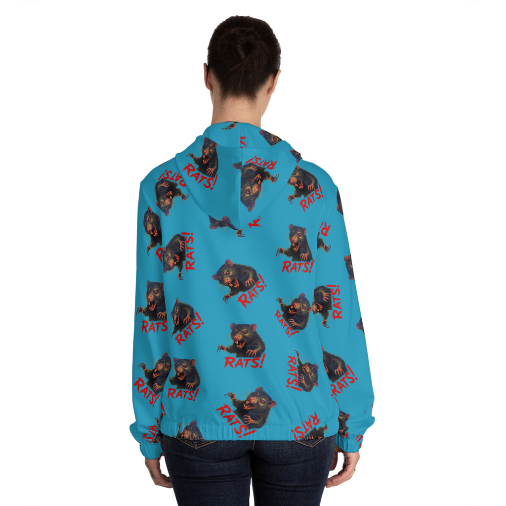 RHD: "RAT" (Multi) - Movie Title Logo - Women’s Full-Zip Hoodie - Turquoise