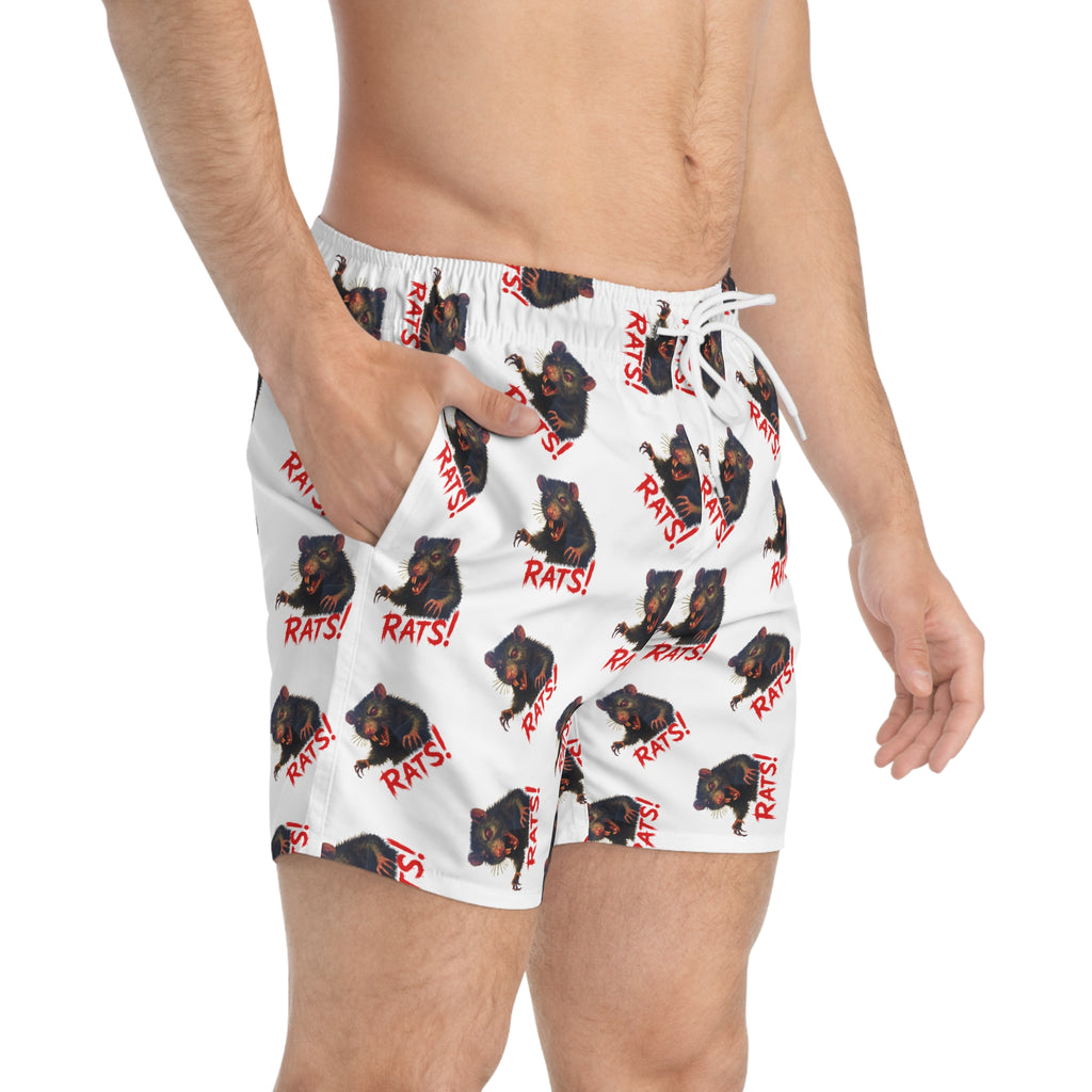 RSW: "RAT" (Multi) - Swim Trunks - White