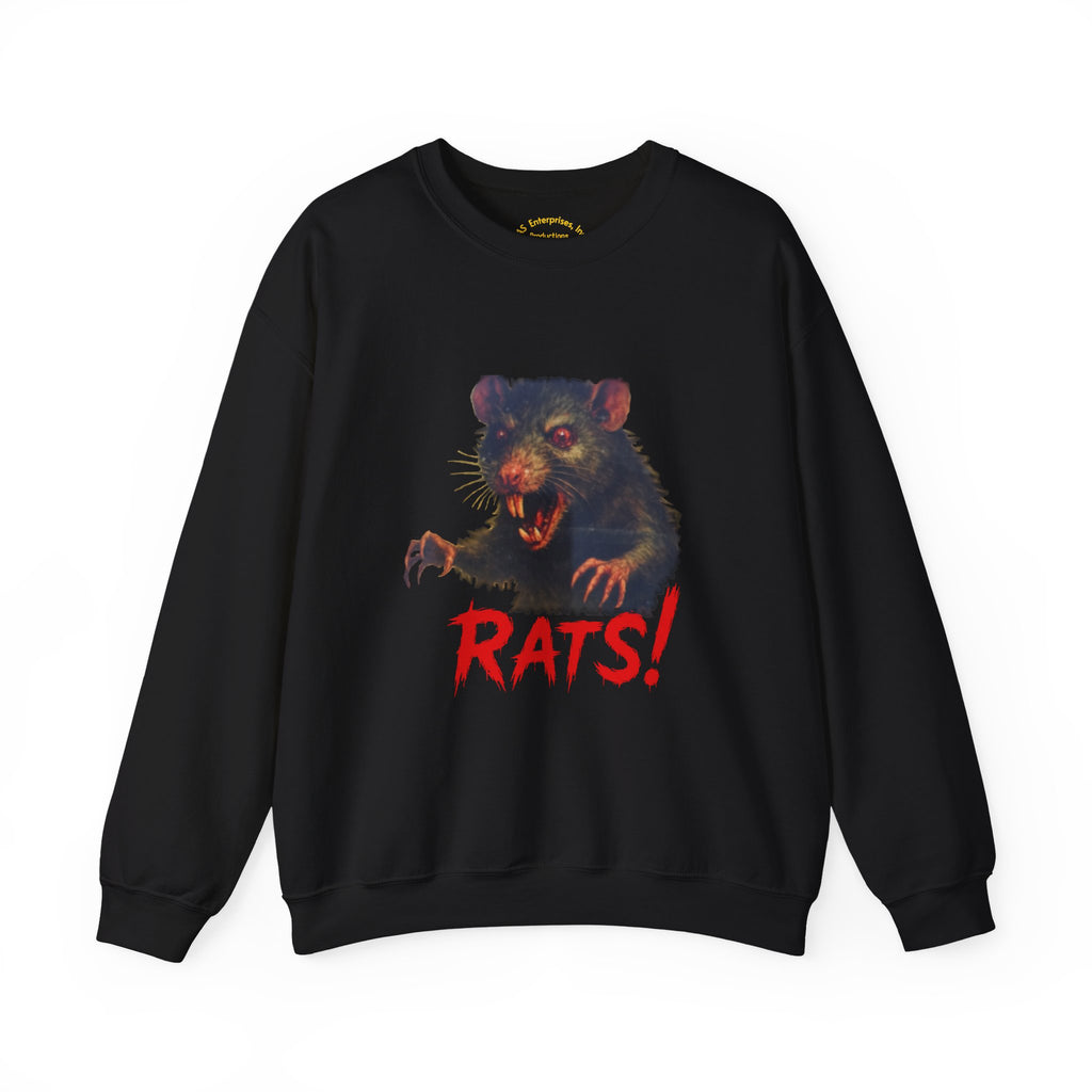 RSS: "RAT" (Blank Back Side) - Unisex Crewneck Sweatshirt (Black)