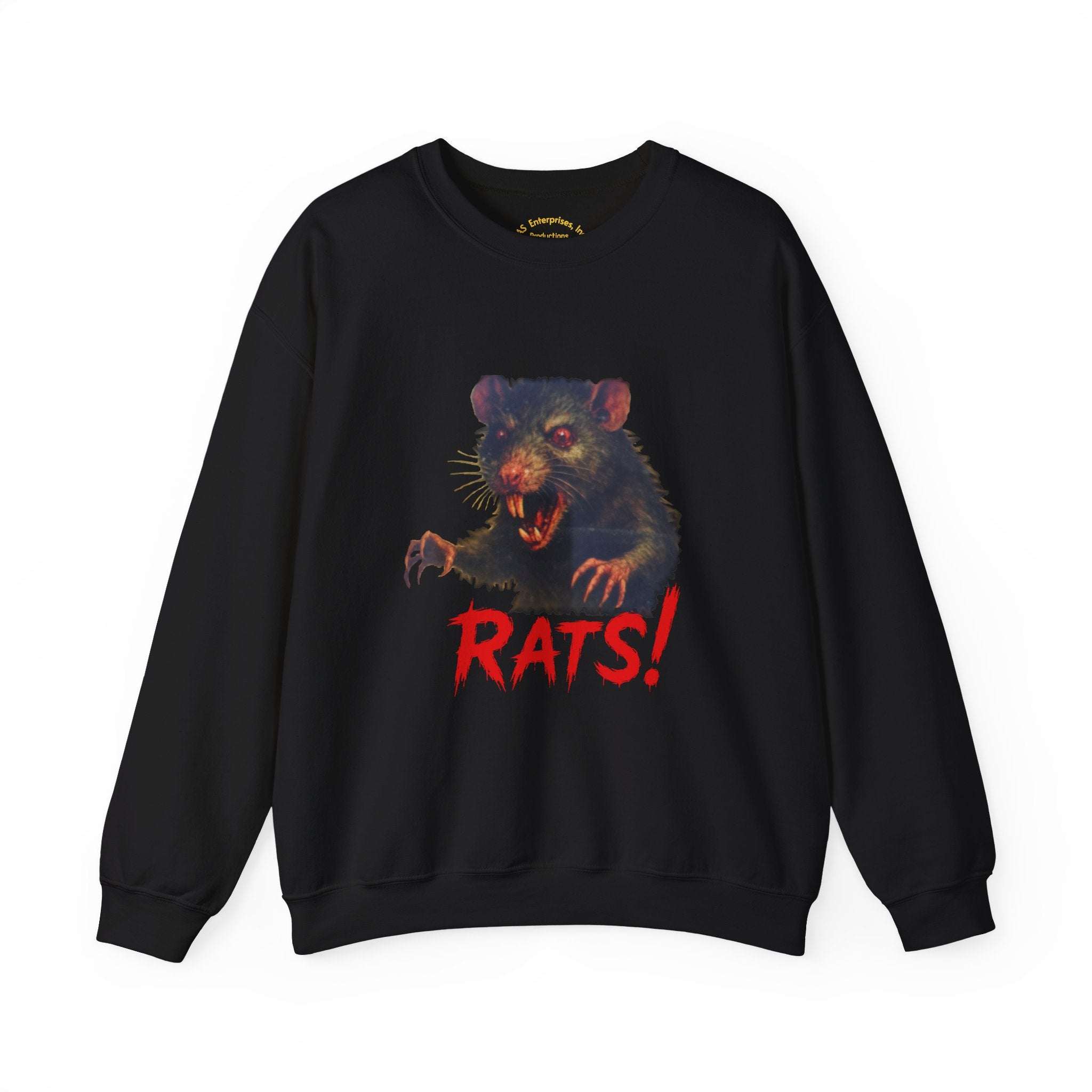 RSS: "RAT" (Blank Back Side) - Unisex Crewneck Sweatshirt (Black)