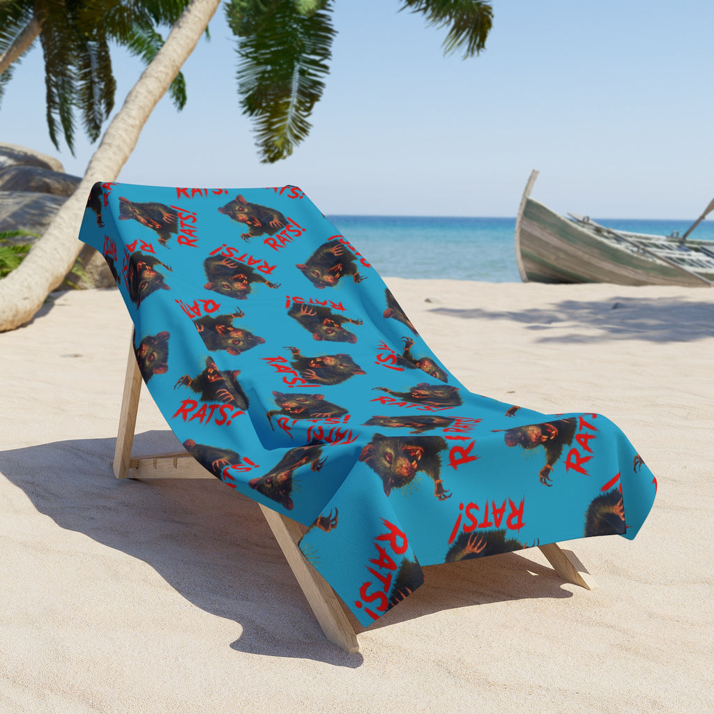 RBT: "RAT" (Multi) - Beach Towel - Turquoise