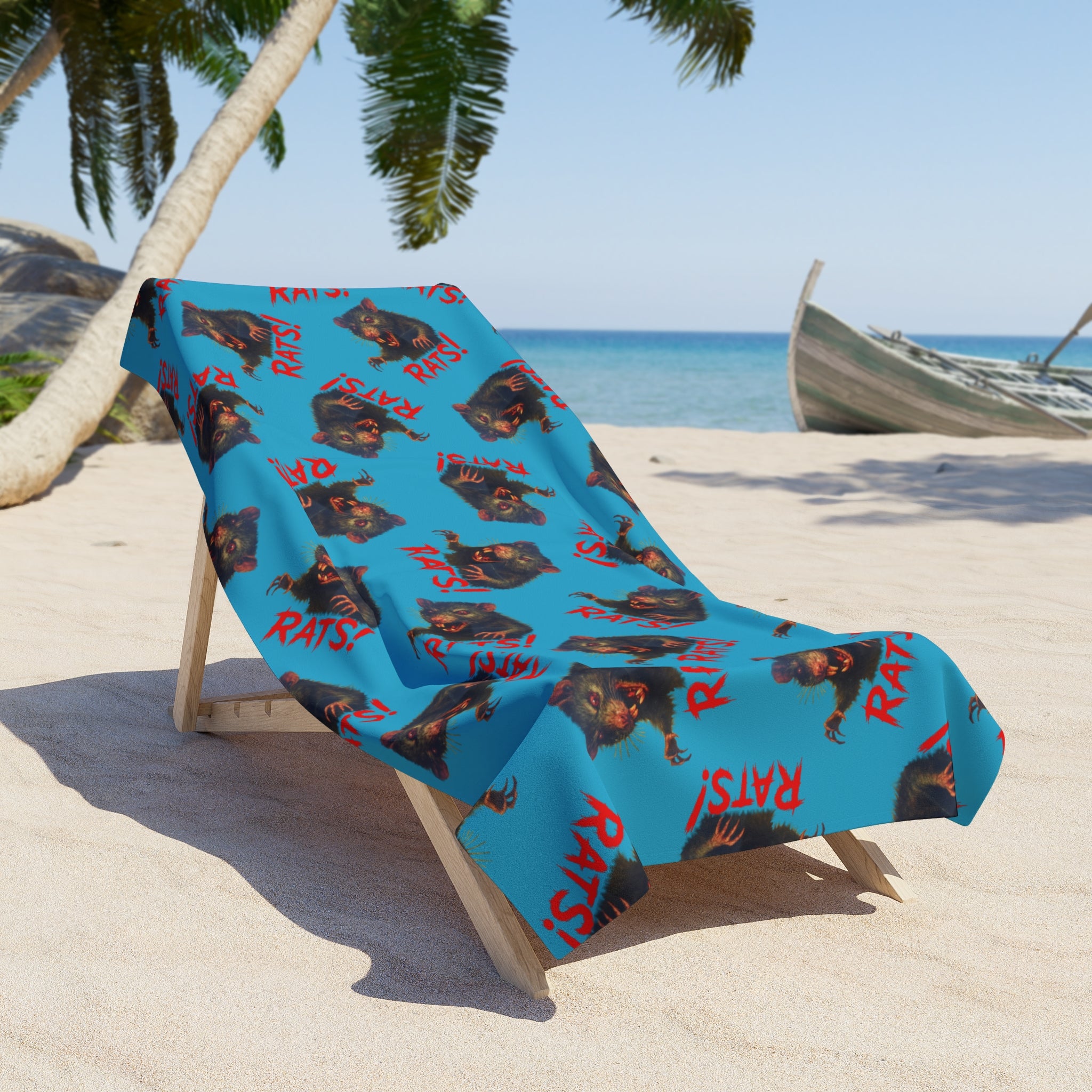 RBT: "RAT" (Multi) - Beach Towel - Turquoise