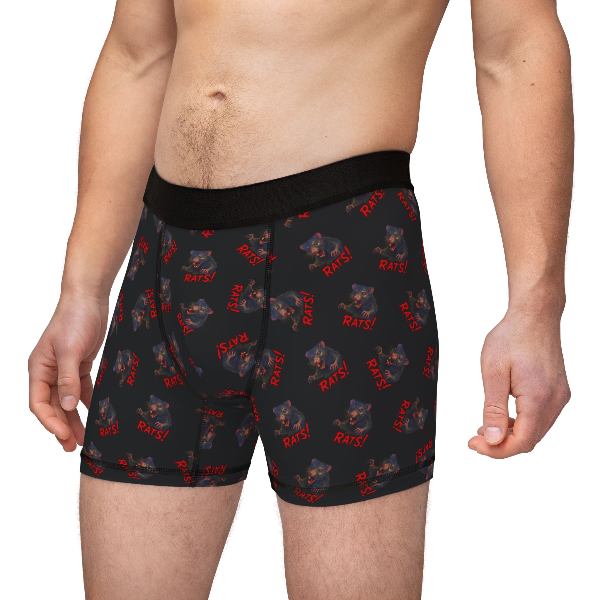 RUG: "RAT" (Multi) - Men's Boxer Briefs - Black