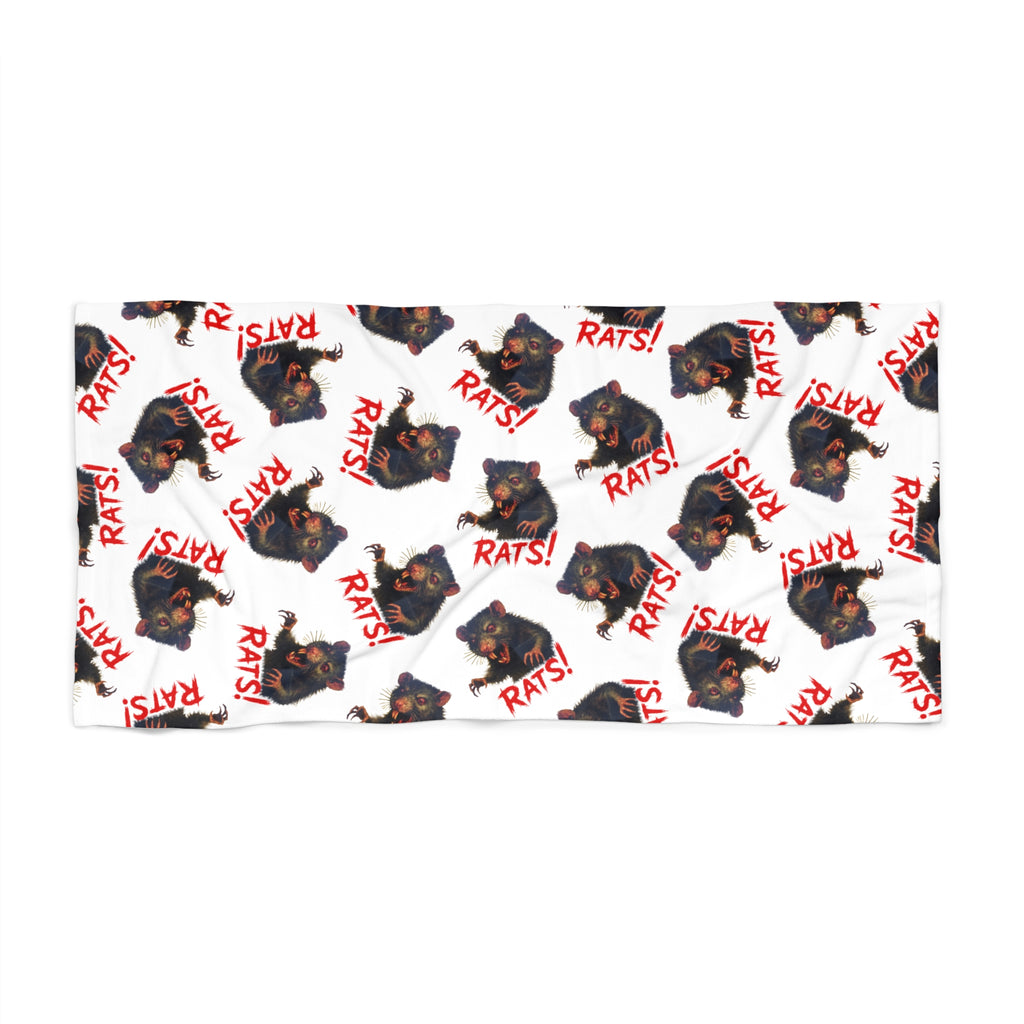 RBT: "RAT" (Multi) - Beach Towel - White