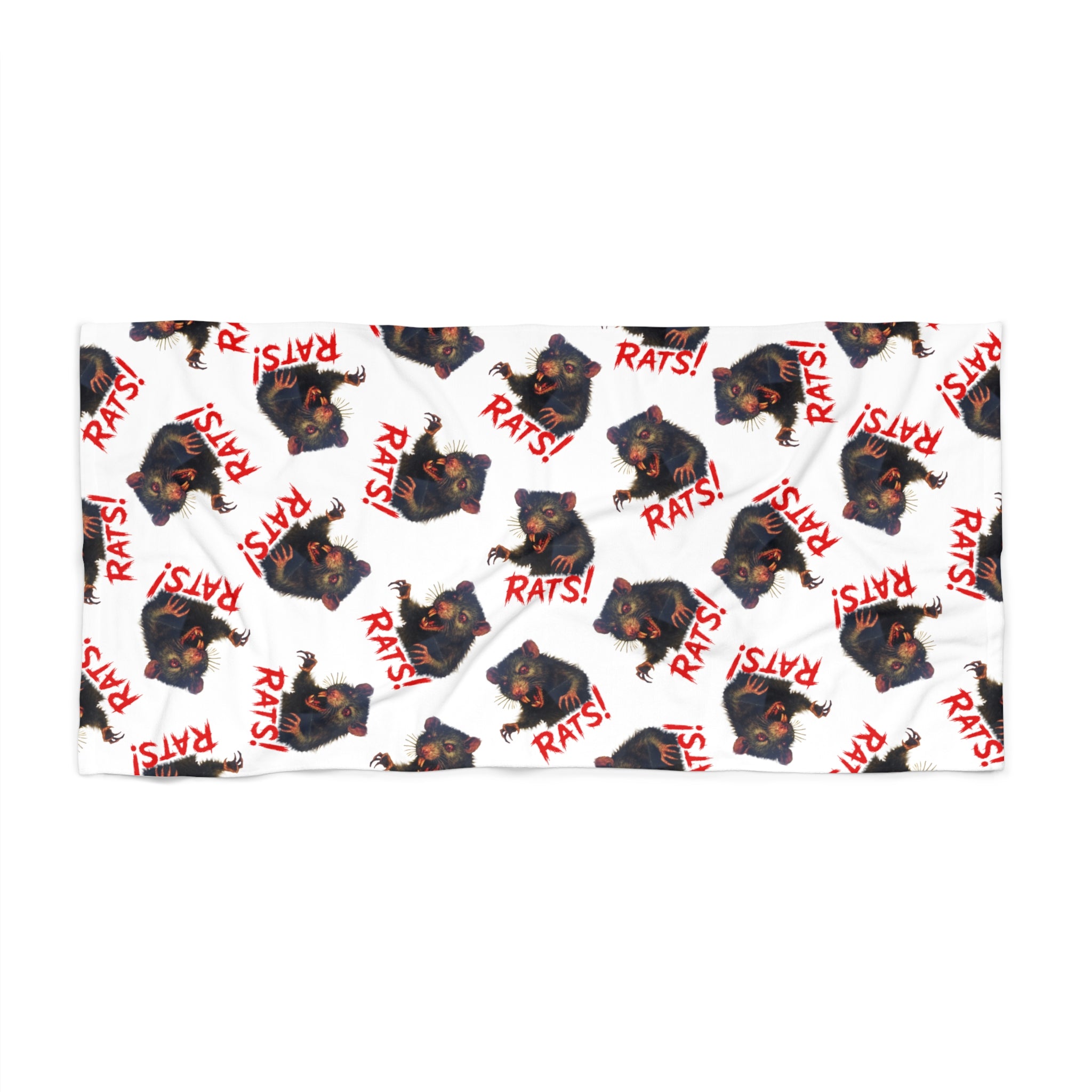 RBT: "RAT" (Multi) - Beach Towel - White