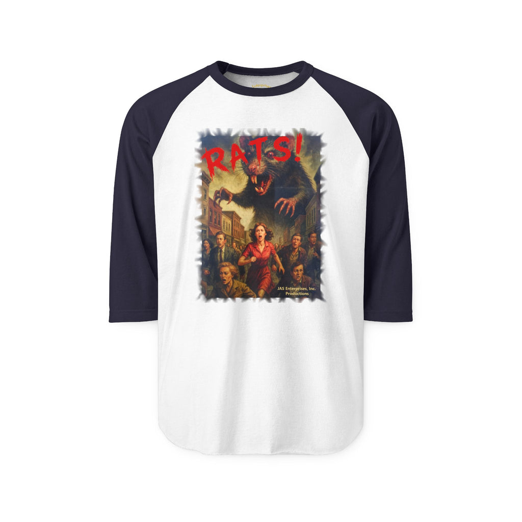 RRS: "RATS!" Logo - Unisex Three-Quarter Sleeve Raglan Shirt